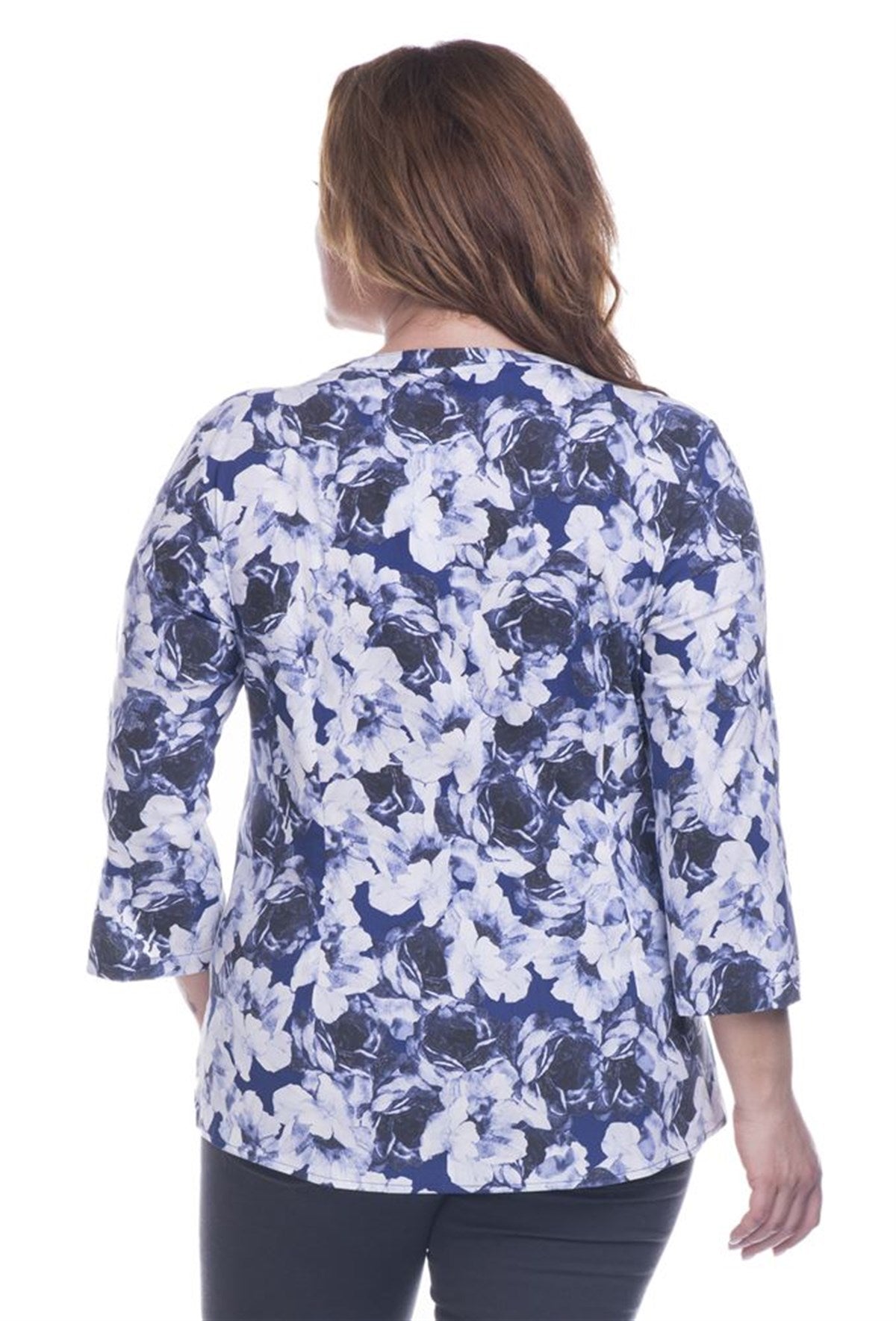 3/4 Kollu Strech Bluz