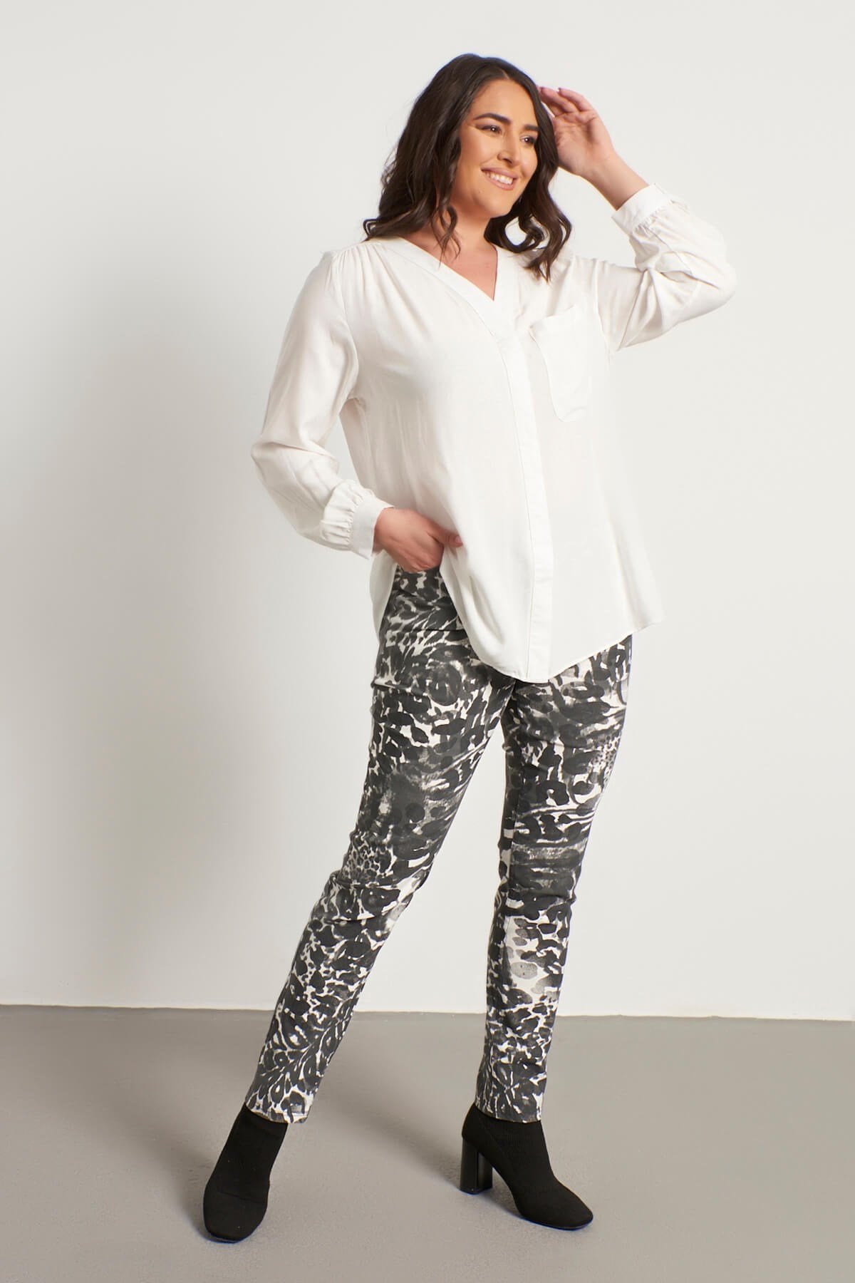 5 Cep Desenli Strech Pantolon