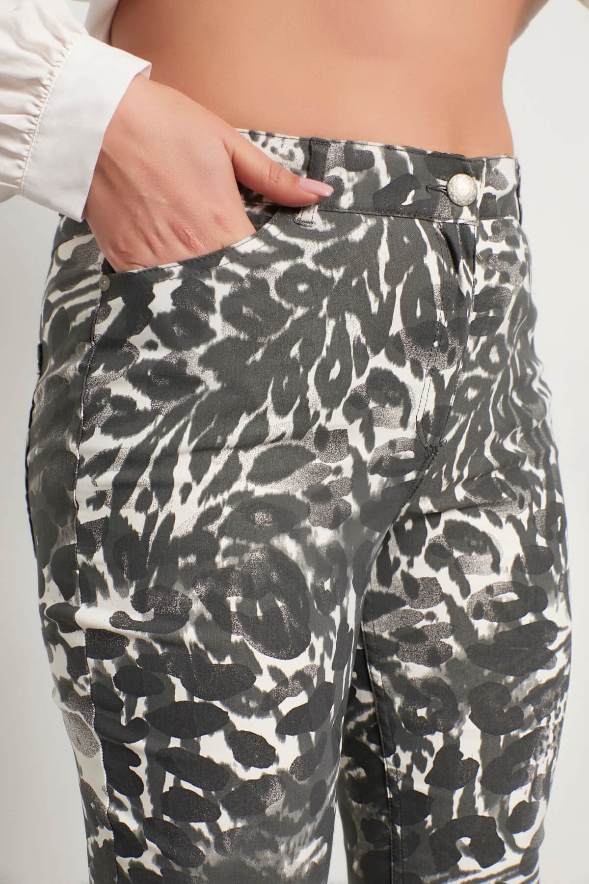 5 Cep Desenli Strech Pantolon