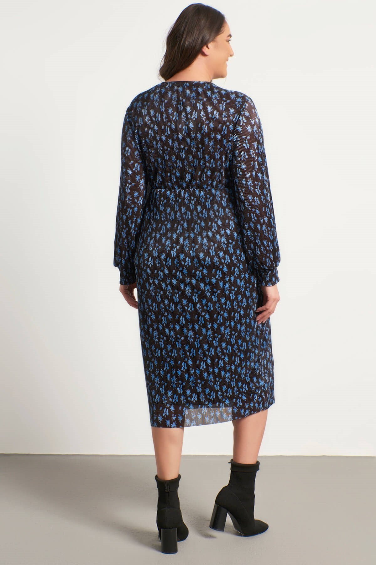 Anvelop Astarlı Plise Elbise