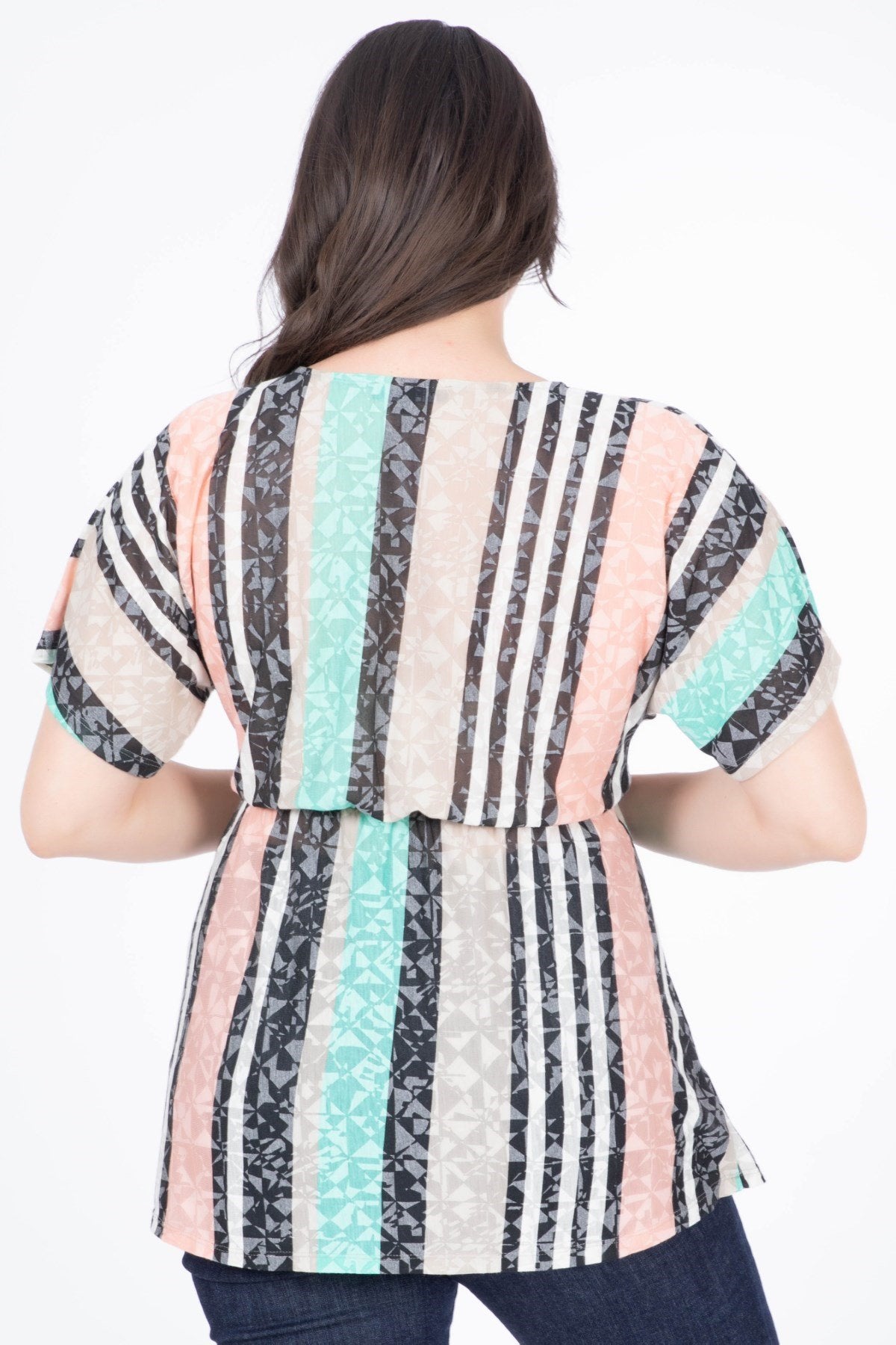 Anvelop Çizgili Bluz