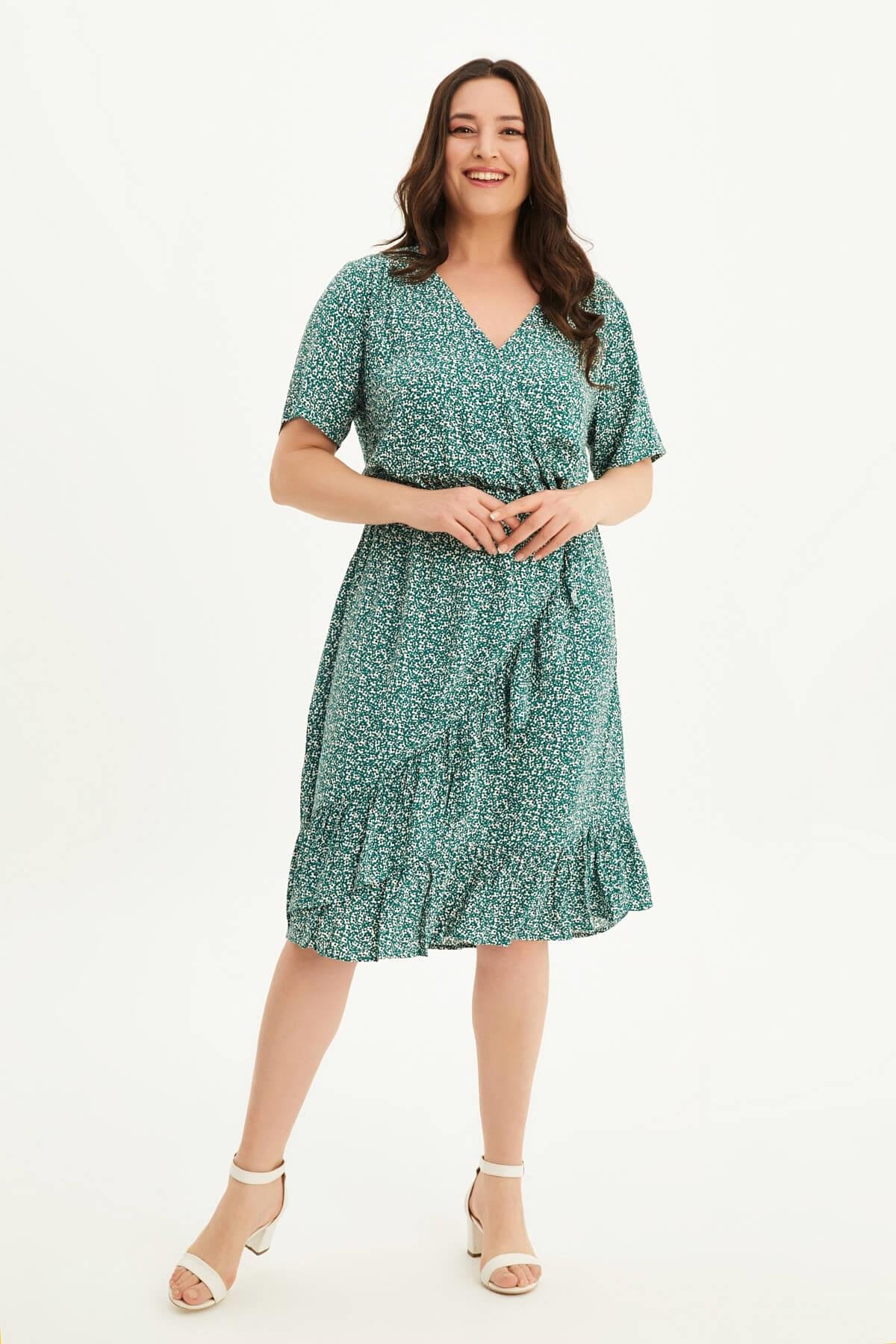 Anvelop Fırfır Detaylı Elbise