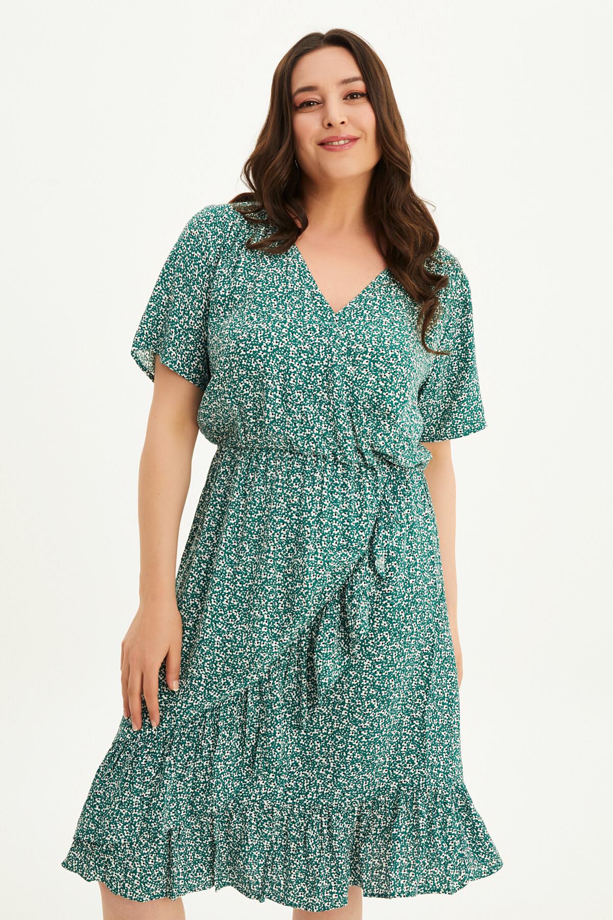 Anvelop Fırfır Detaylı Elbise