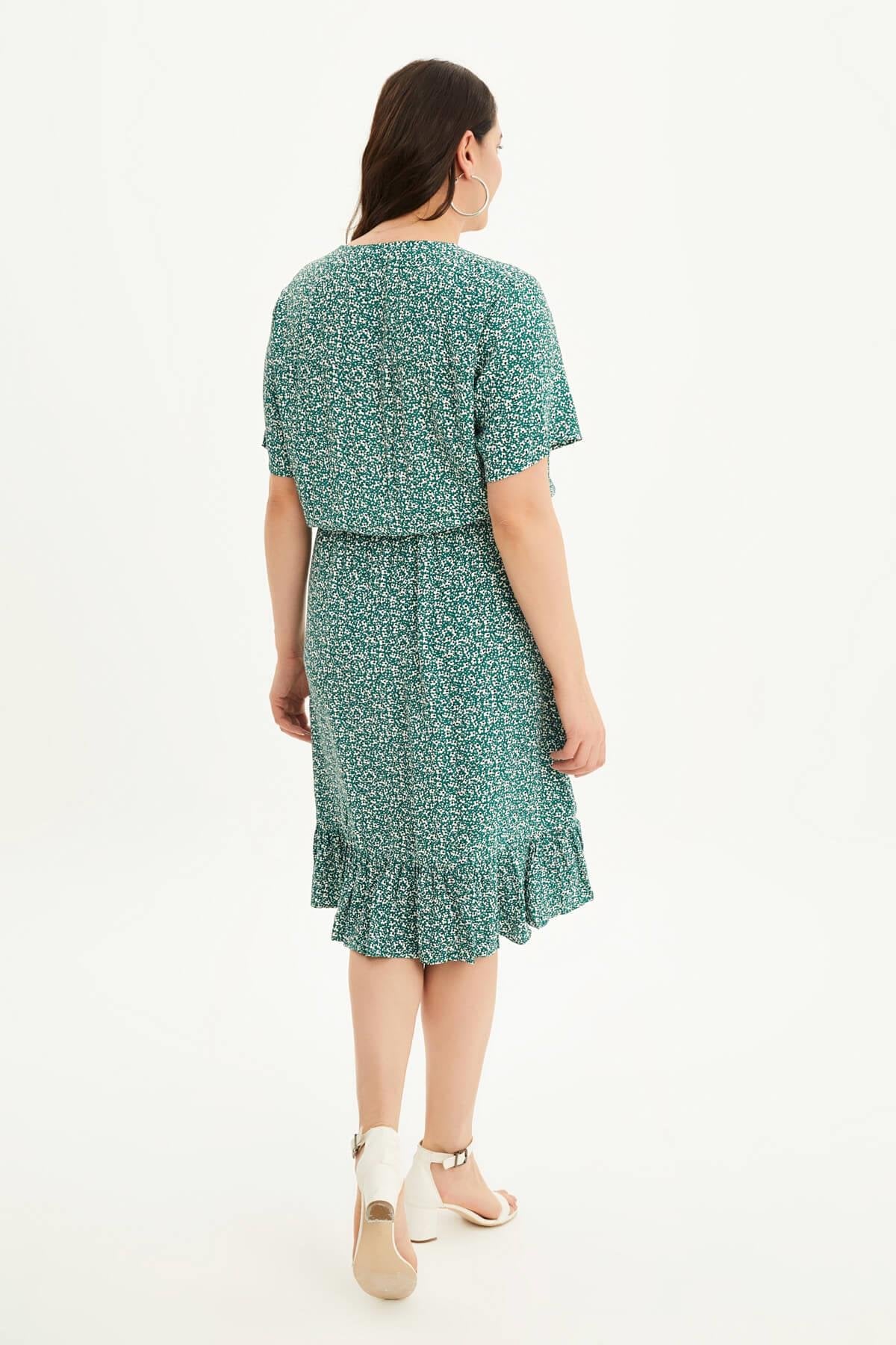 Anvelop Fırfır Detaylı Elbise