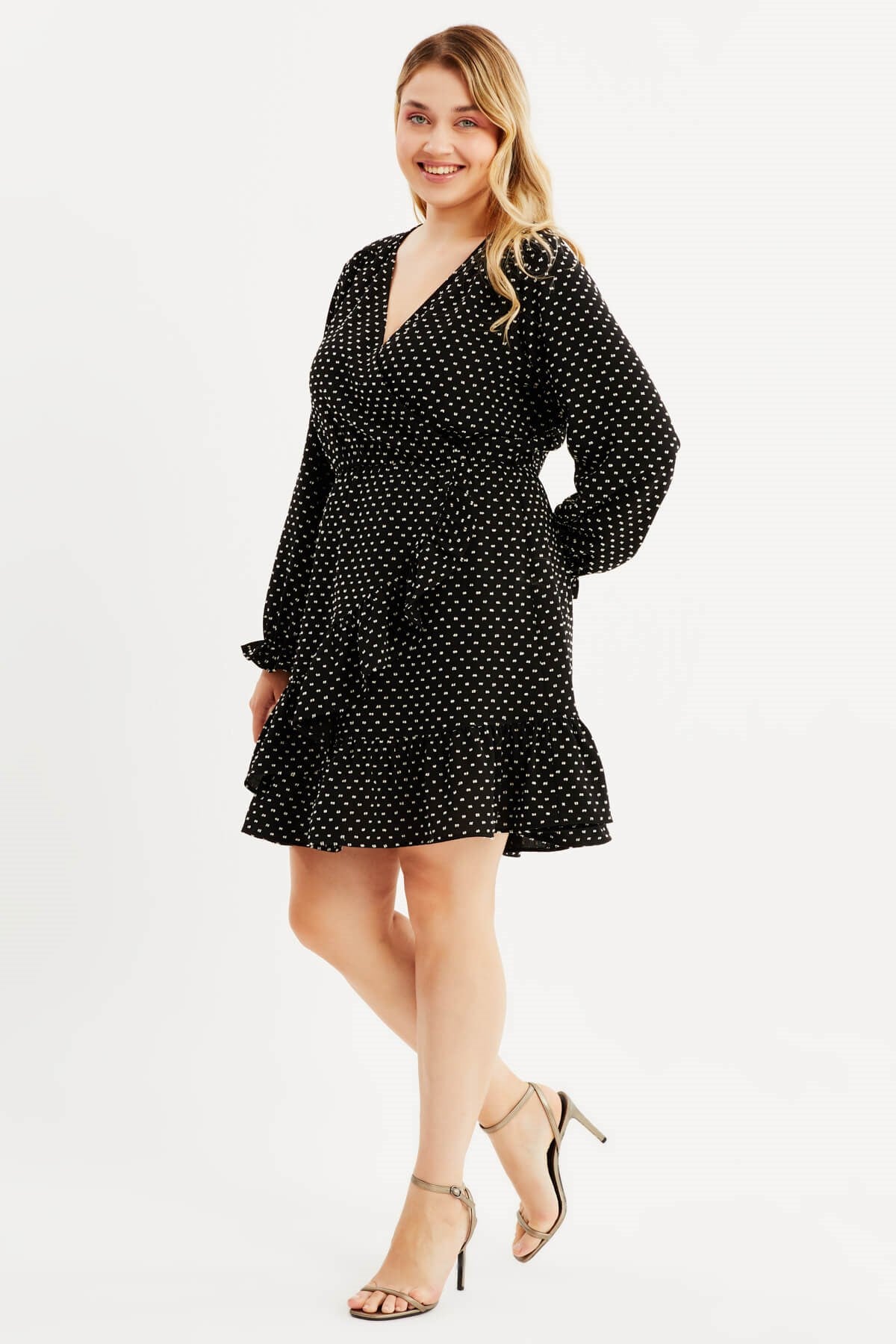 Anvelop Fırfırlı Elbise