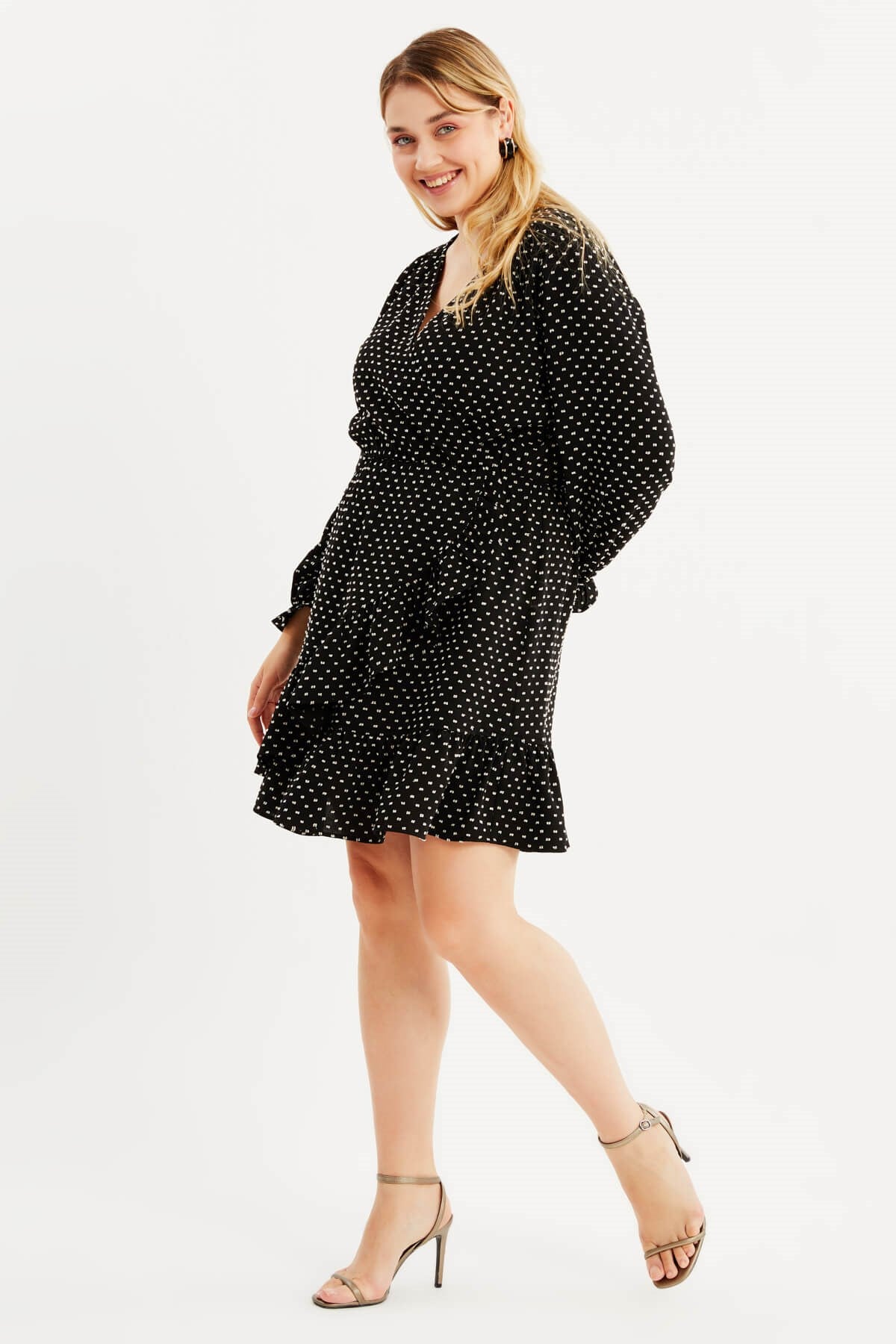 Anvelop Fırfırlı Elbise