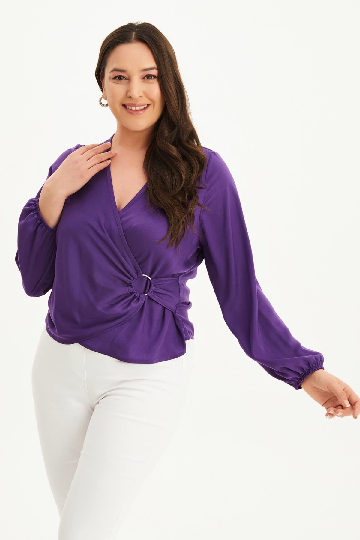 Anvelop Halka Detaylı Bluz