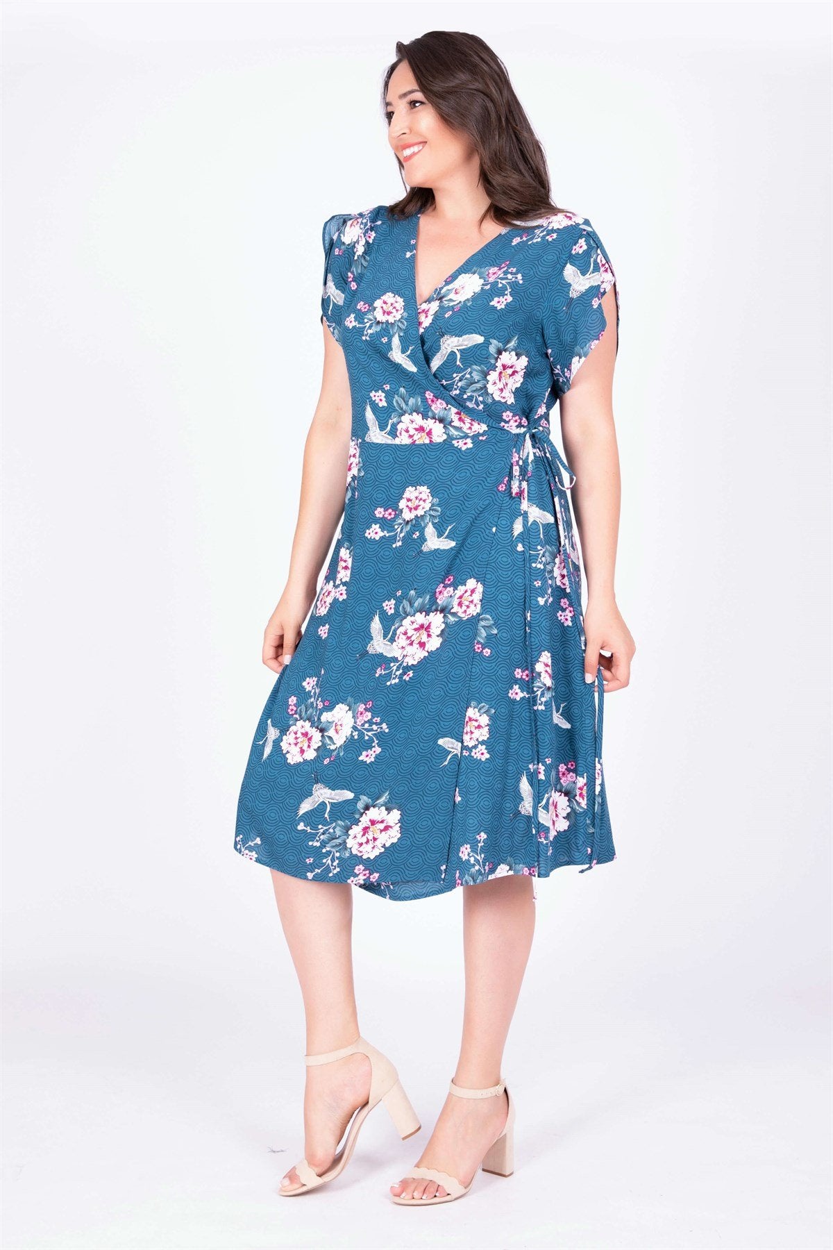 Anvelop Kol Detaylı Elbise