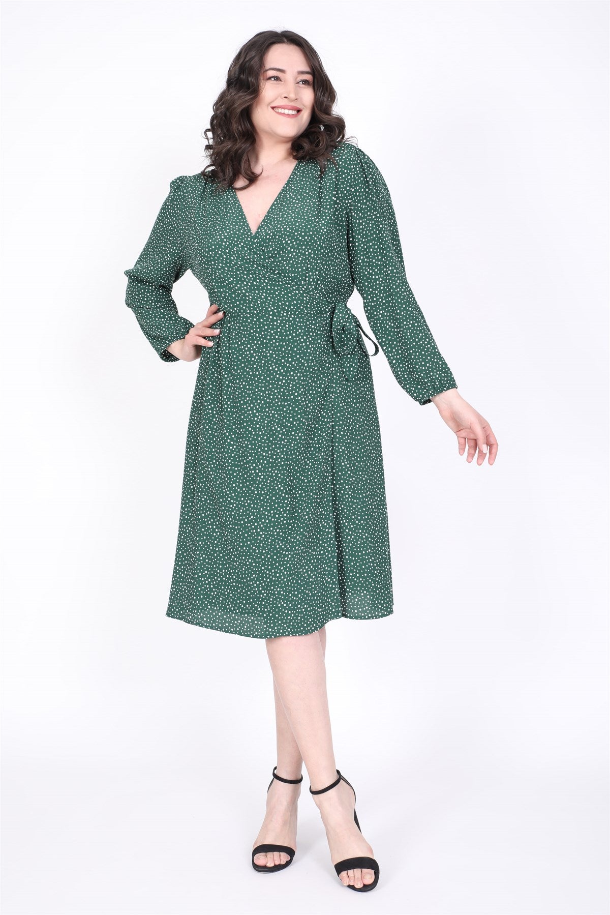 Anvelop Kuşak Detaylı Elbise