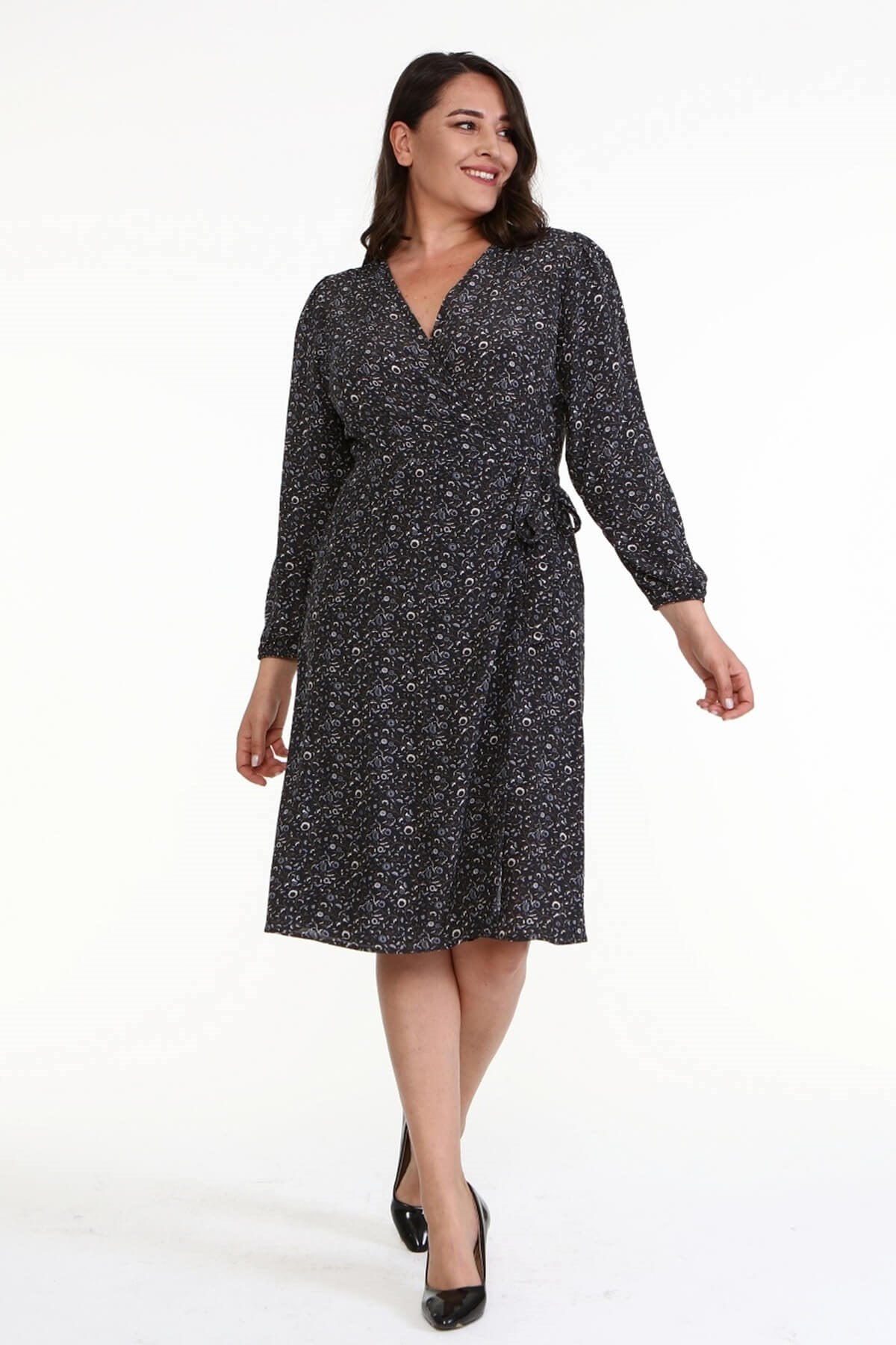 Anvelop Kuşak Detaylı Elbise