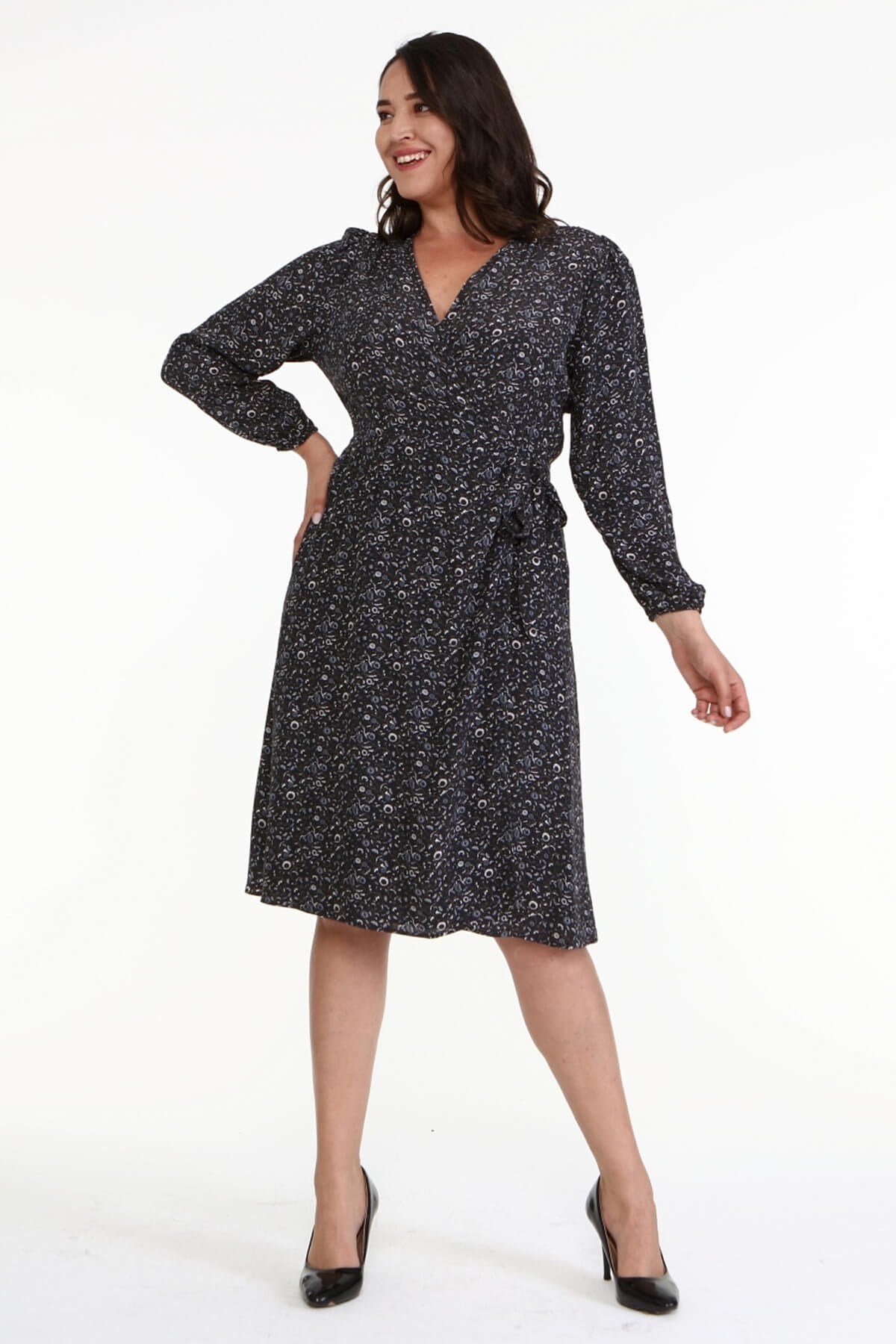 Anvelop Kuşak Detaylı Elbise