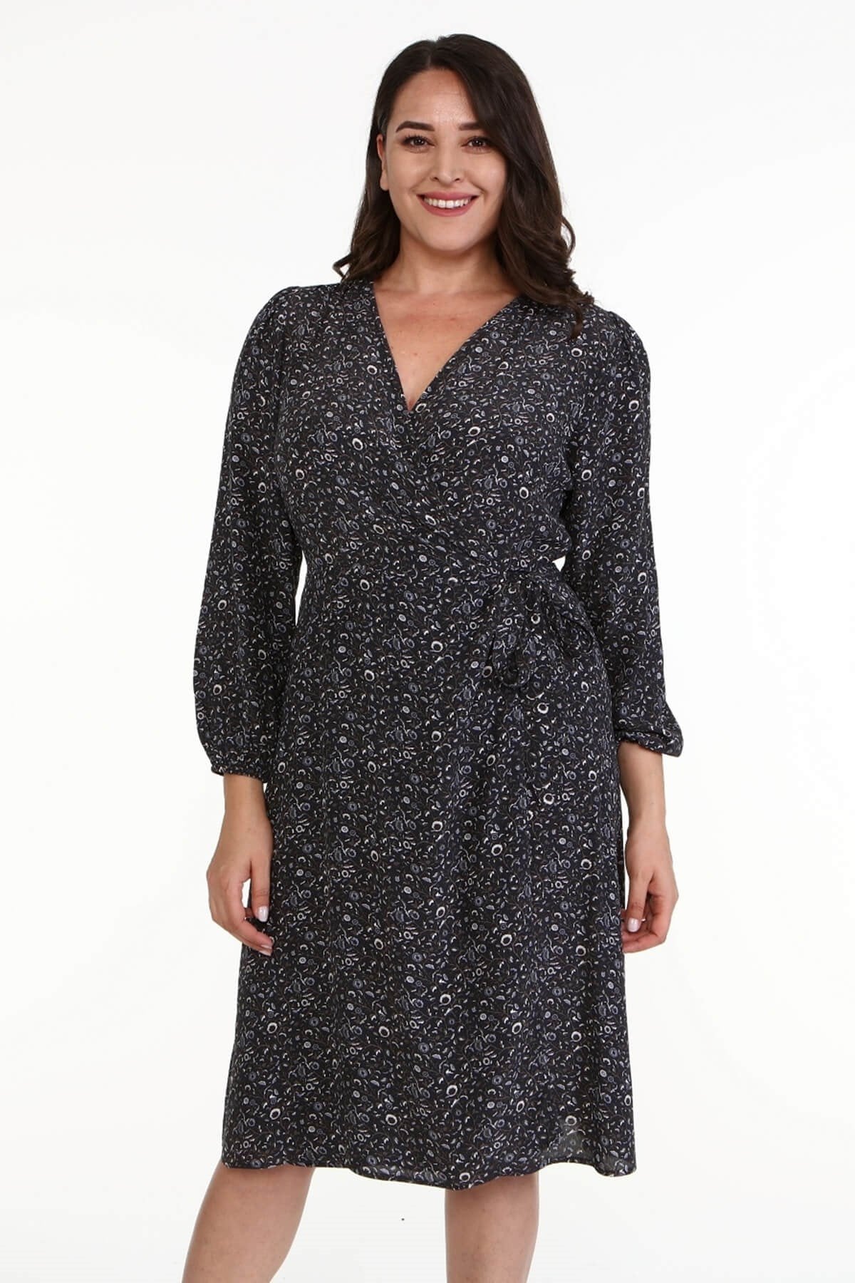 Anvelop Kuşak Detaylı Elbise