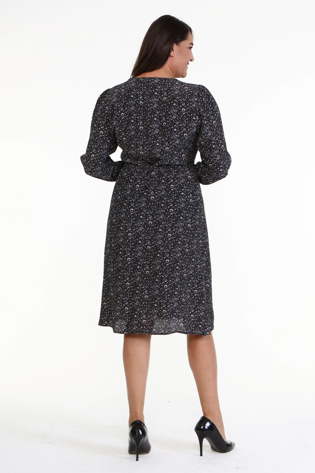 Anvelop Kuşak Detaylı Elbise