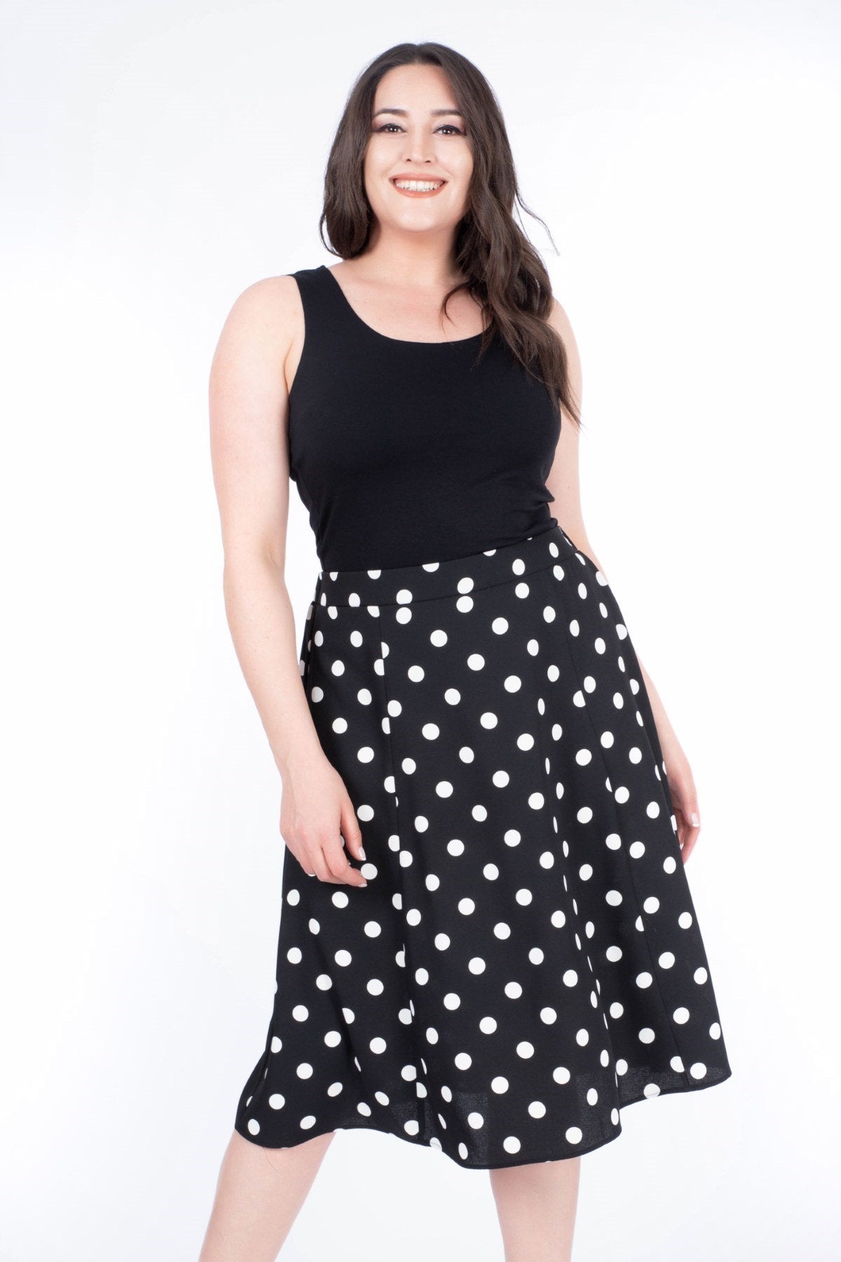 Arka Bel Lastikli Çan Etek