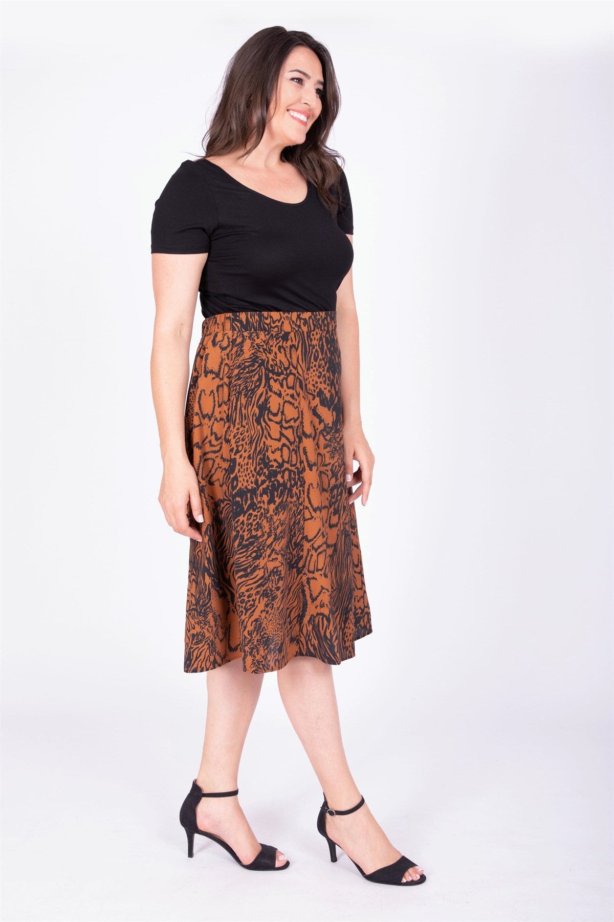 Arka Bel Lastikli Çan Etek