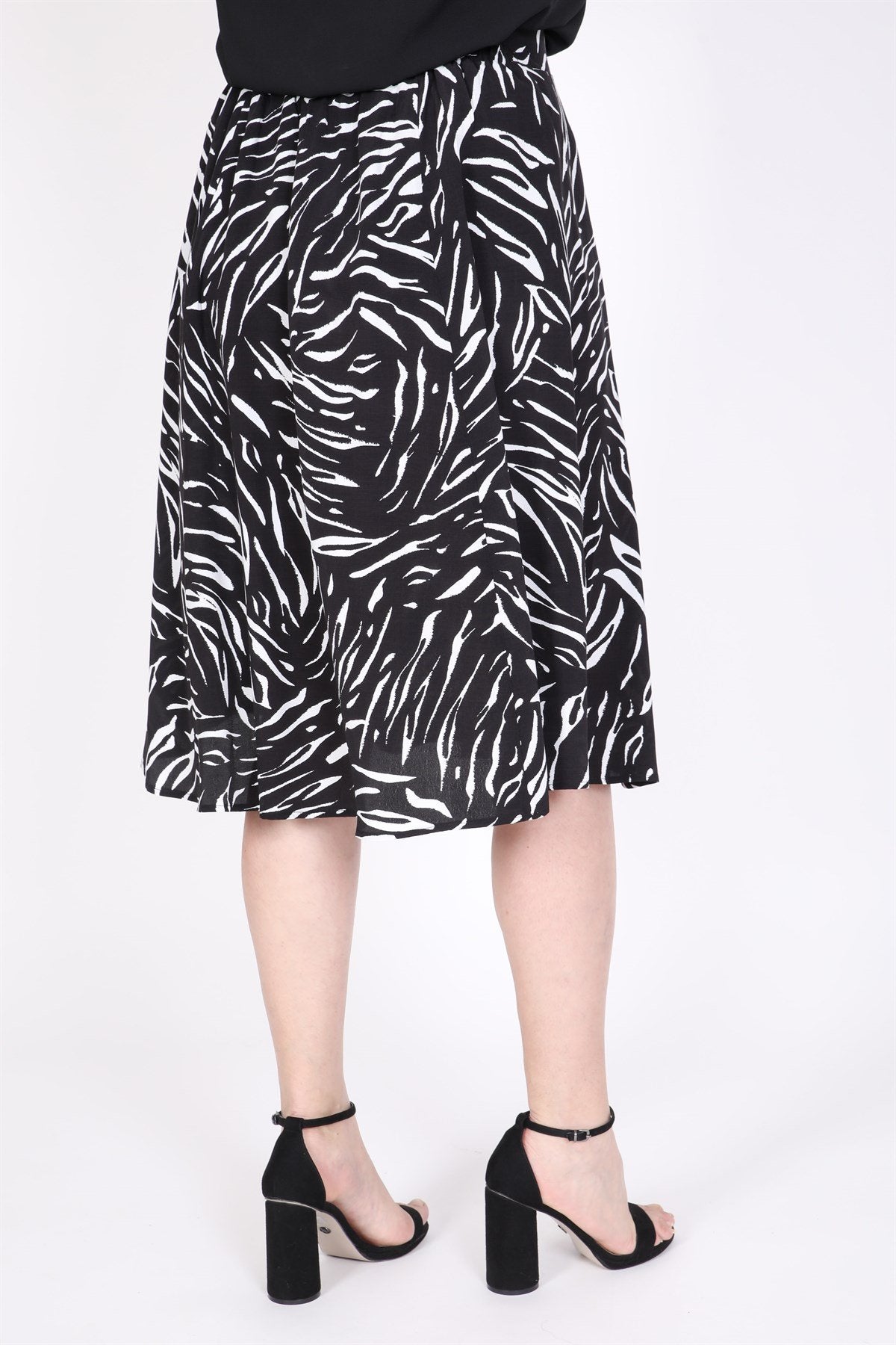 Arka Bel Lastikli Çan Etek