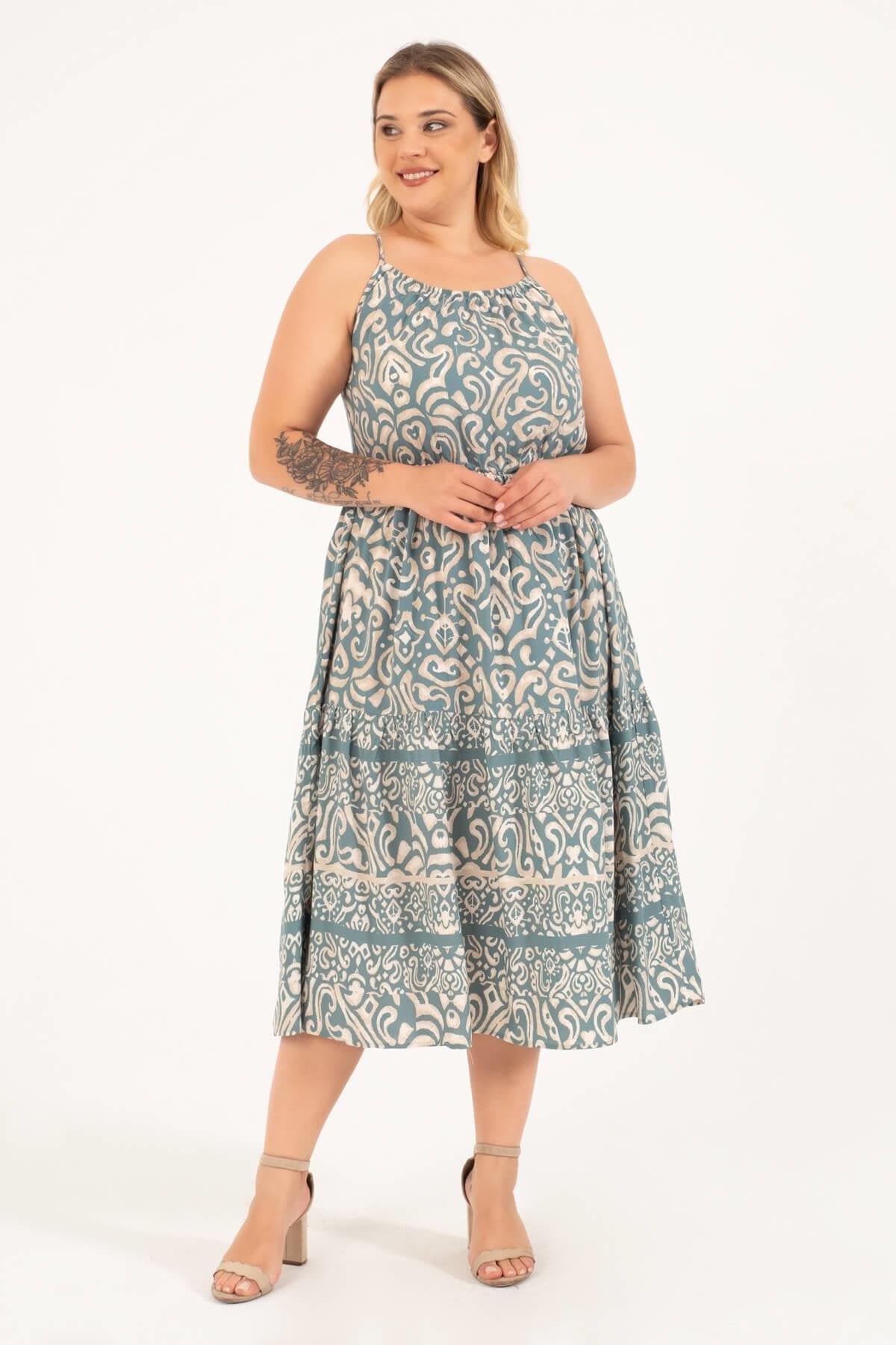 Arkası Çapraz Yakası Büzgülü Elbise