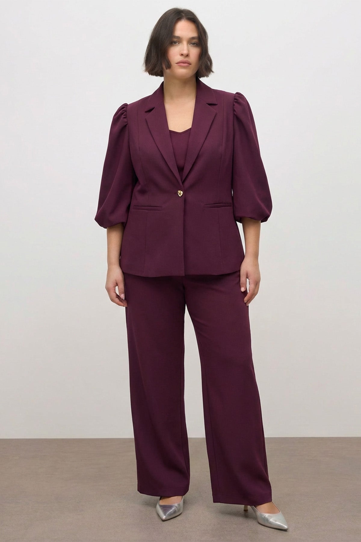 Astarlı Balon Kol Ceket