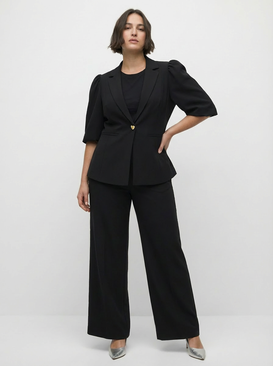 Astarlı Balon Kol Ceket