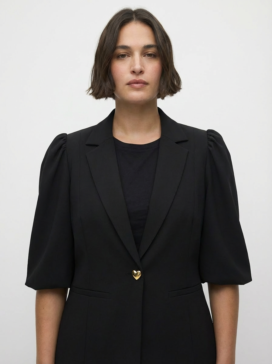 Astarlı Balon Kol Ceket