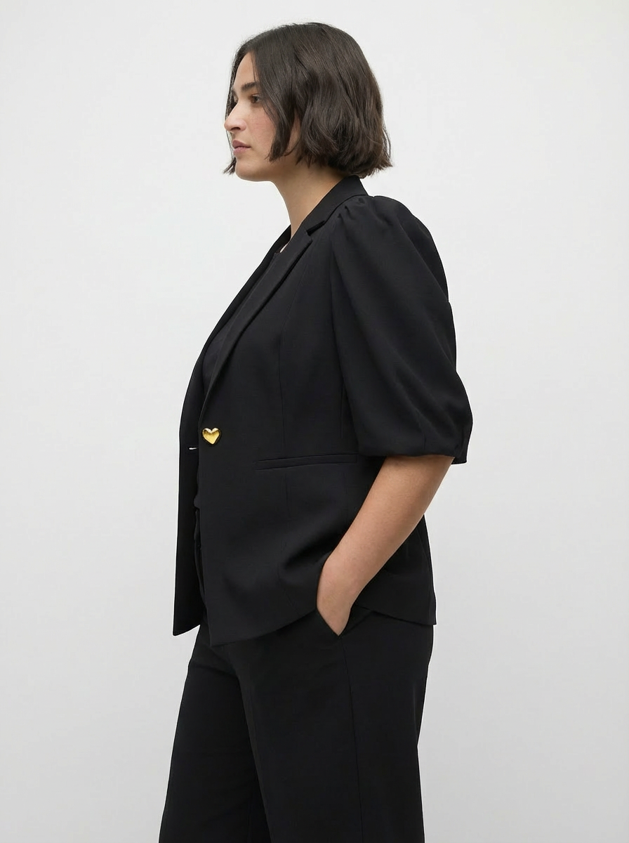 Astarlı Balon Kol Ceket