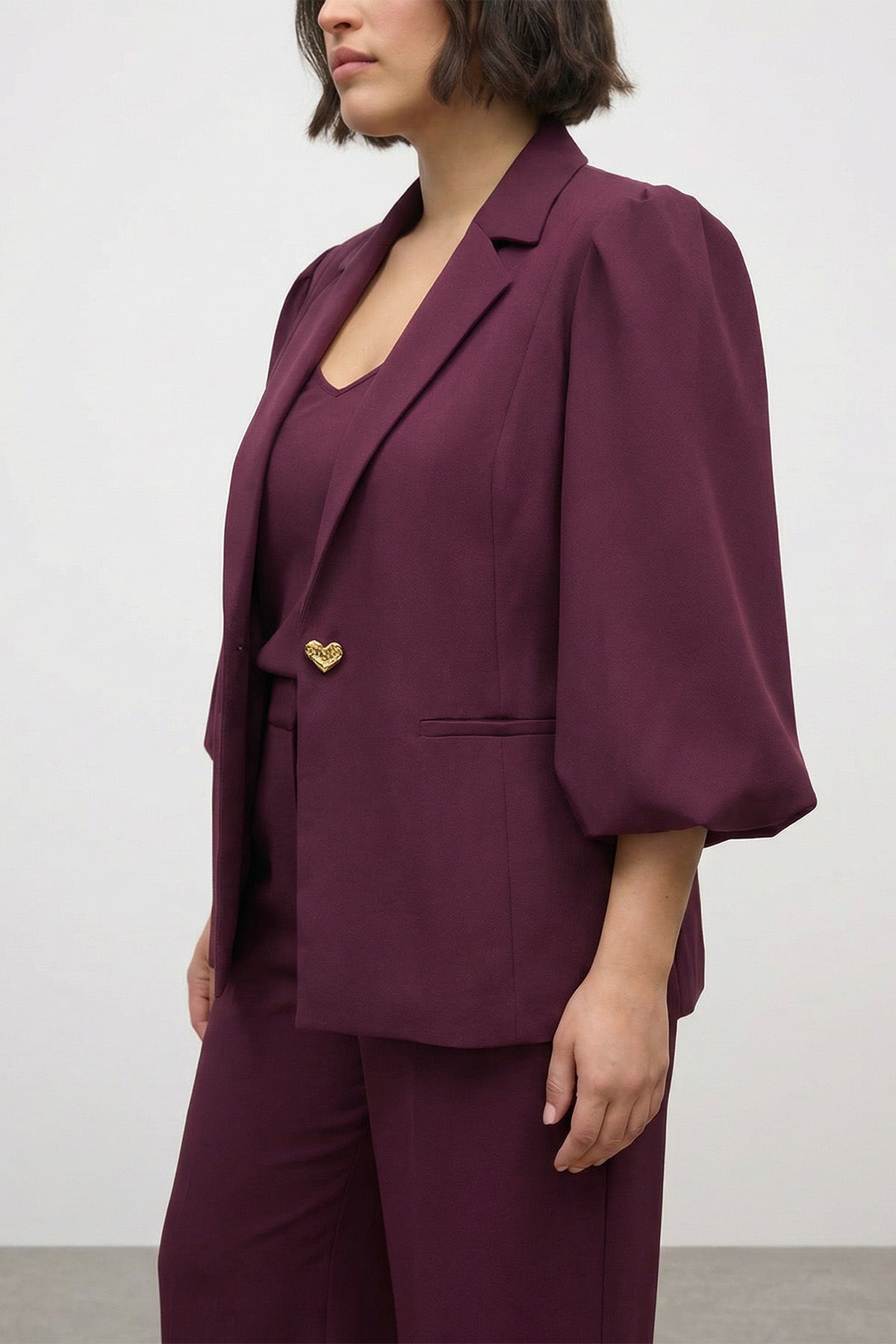 Astarlı Balon Kol Ceket