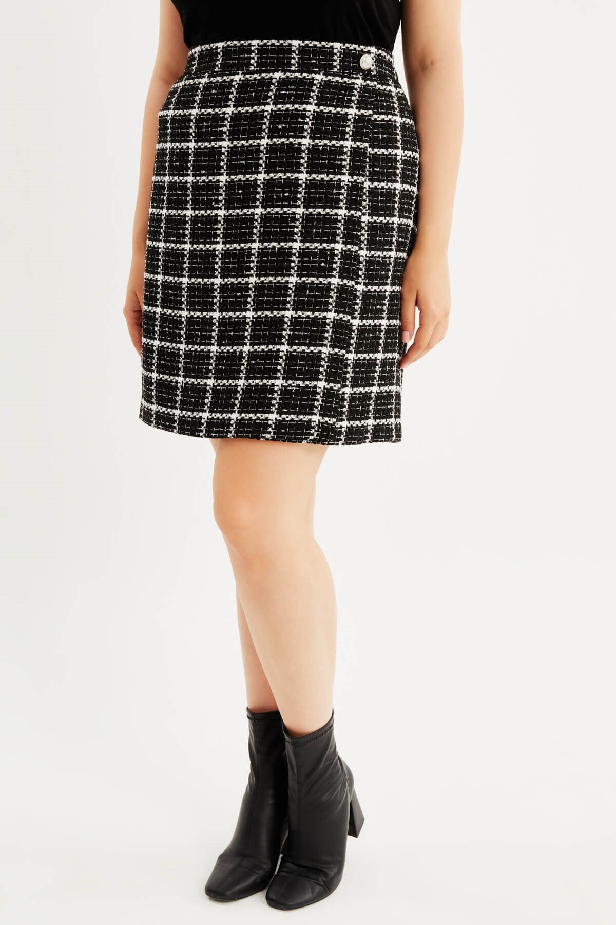 Astarlı Beli Lastikli Tüvit Etek