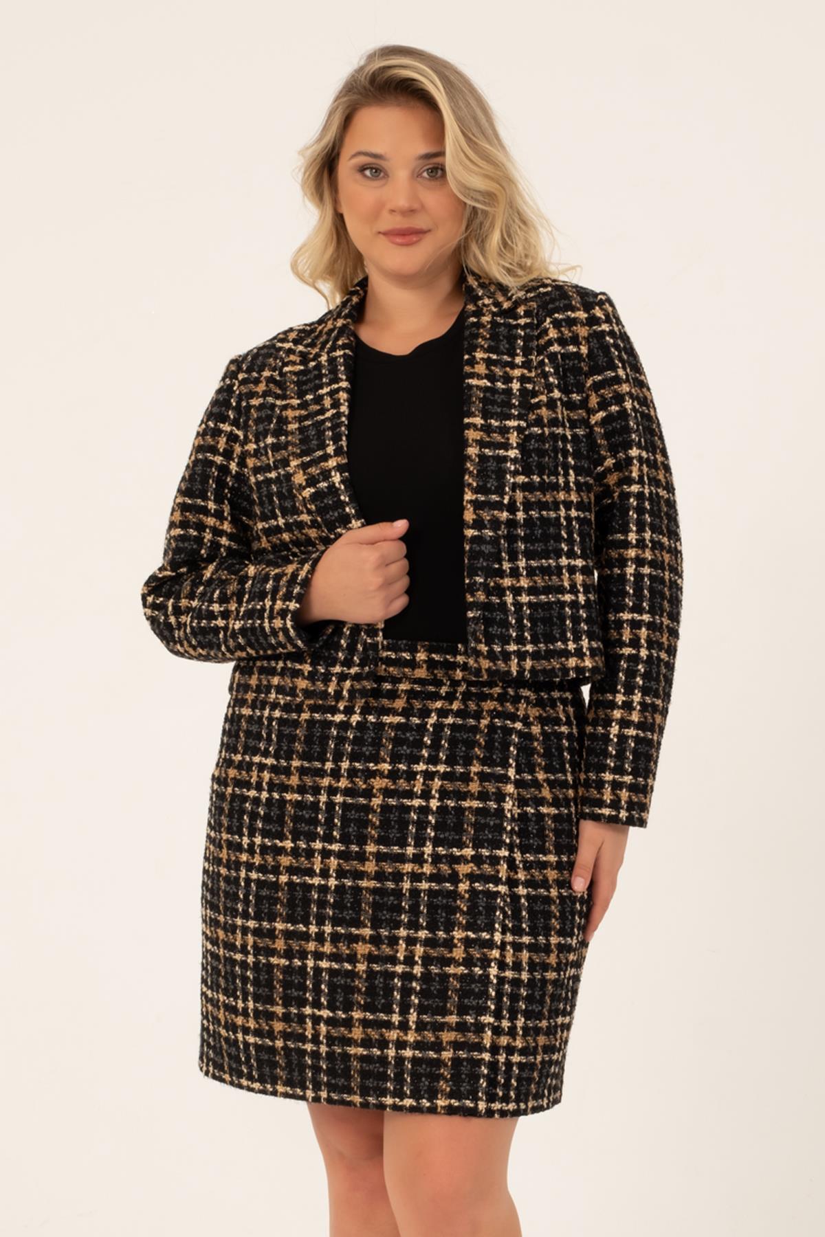 Astarlı Crop Tüvit Ceket