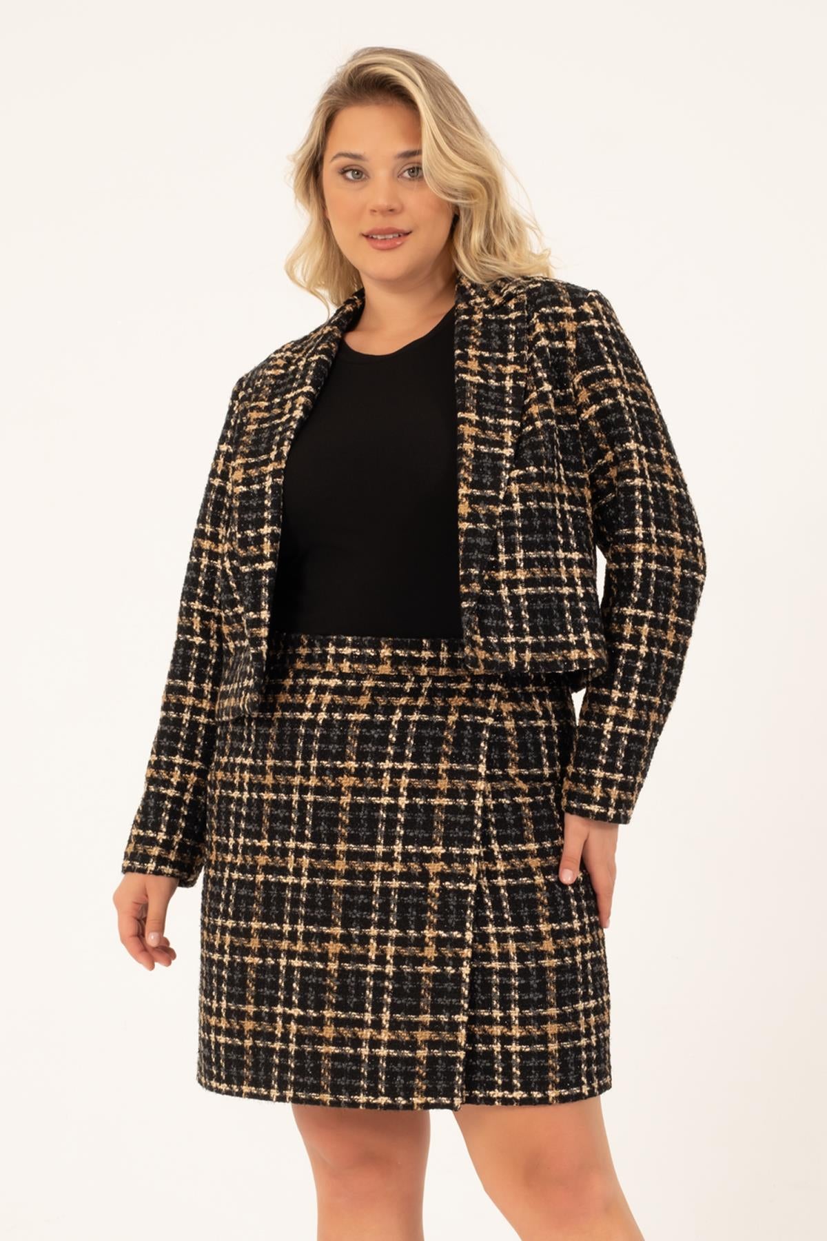 Astarlı Crop Tüvit Ceket