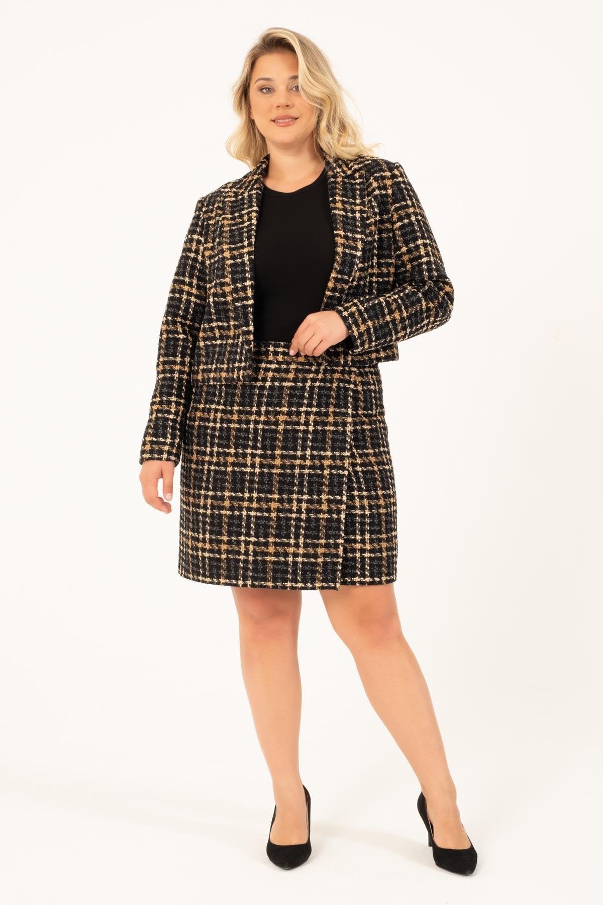 Astarlı Crop Tüvit Ceket