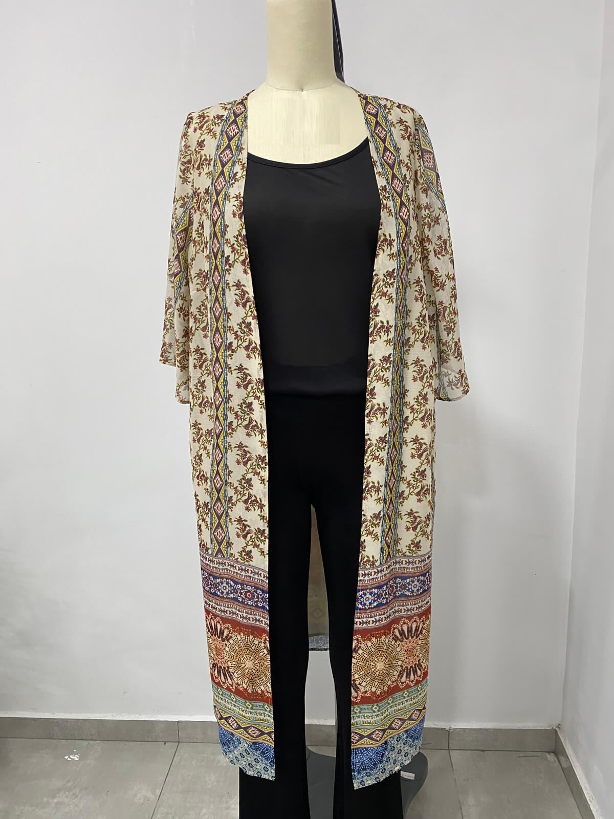 Astarlı Desenli Kimono