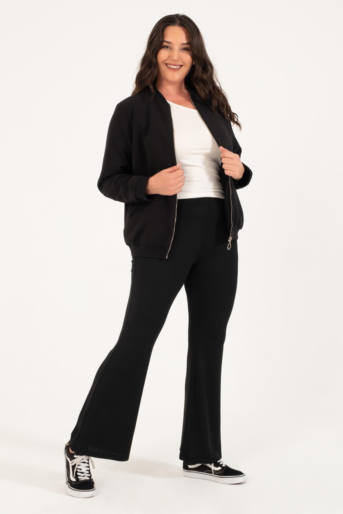 Astarlı Fermuarlı Bomber Ceket