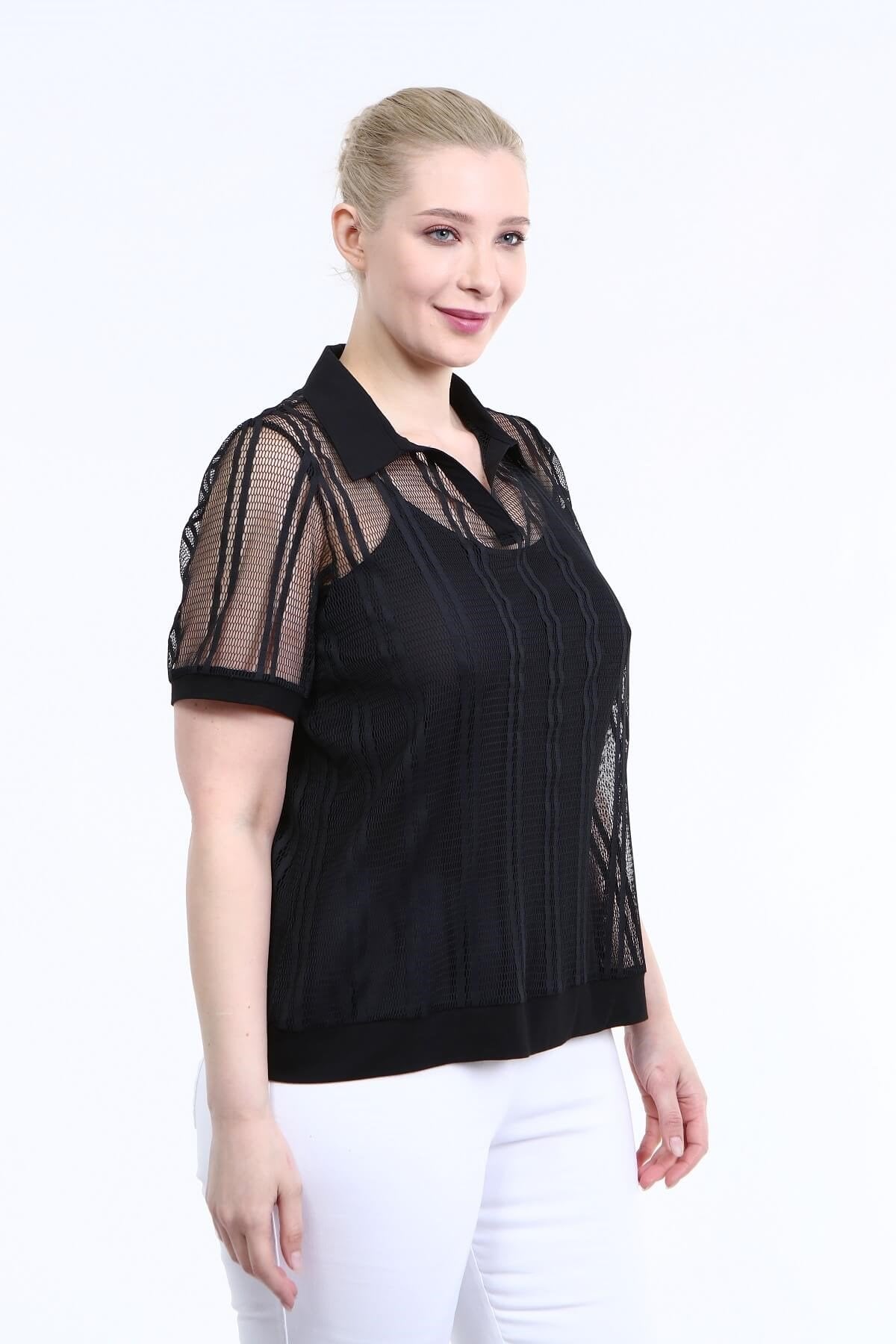 Astarlı File Detaylı Tişört