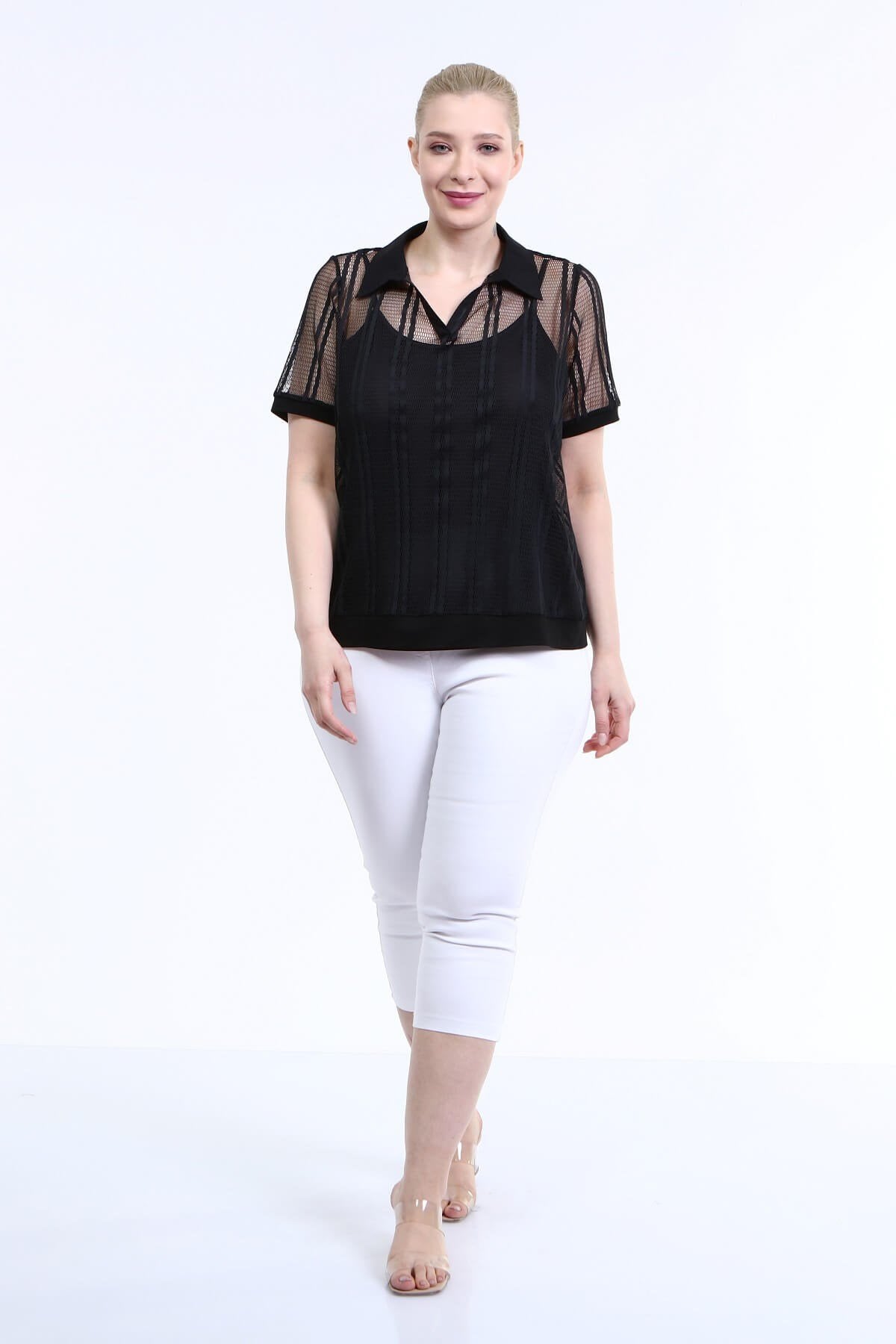 Astarlı File Detaylı Tişört