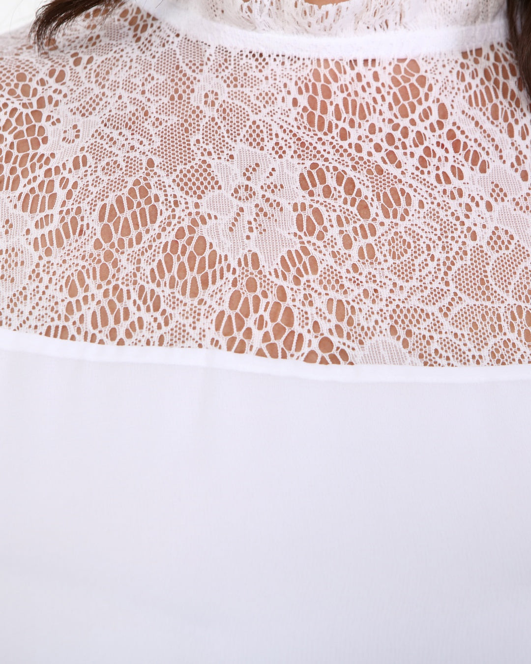 Astarlı Şifon Dantel Detay Elbise