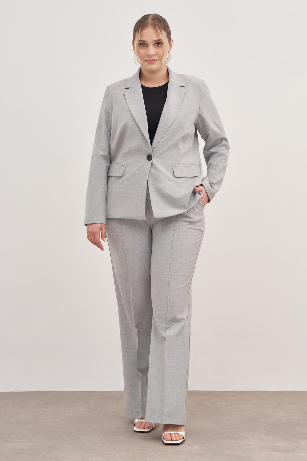 Astarlı Tek Düğmeli Blazer