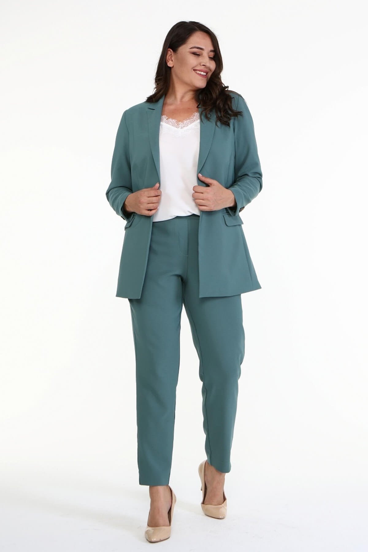 Astarlı Uzun Blazer Ceket