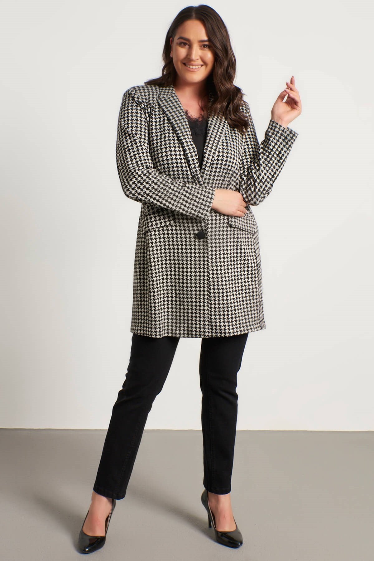 Astarsız Örme Uzun Ceket