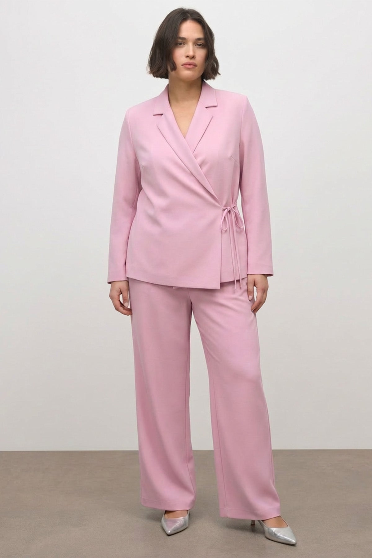 Bağlama Detaylı Blazer Ceket