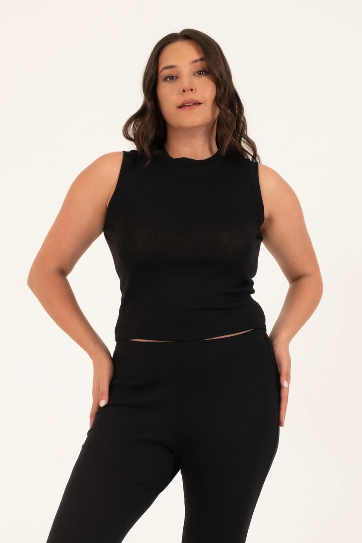 Basic Kolsuz Triko Top