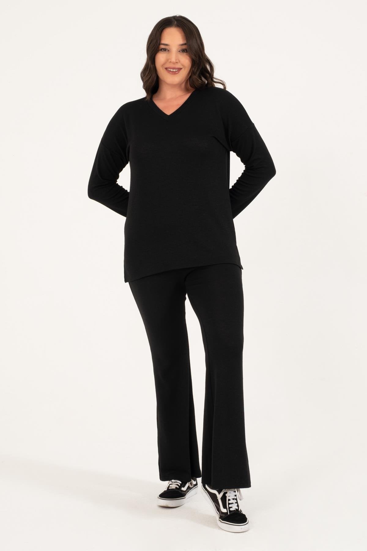 Basic V Yaka Triko Kazak