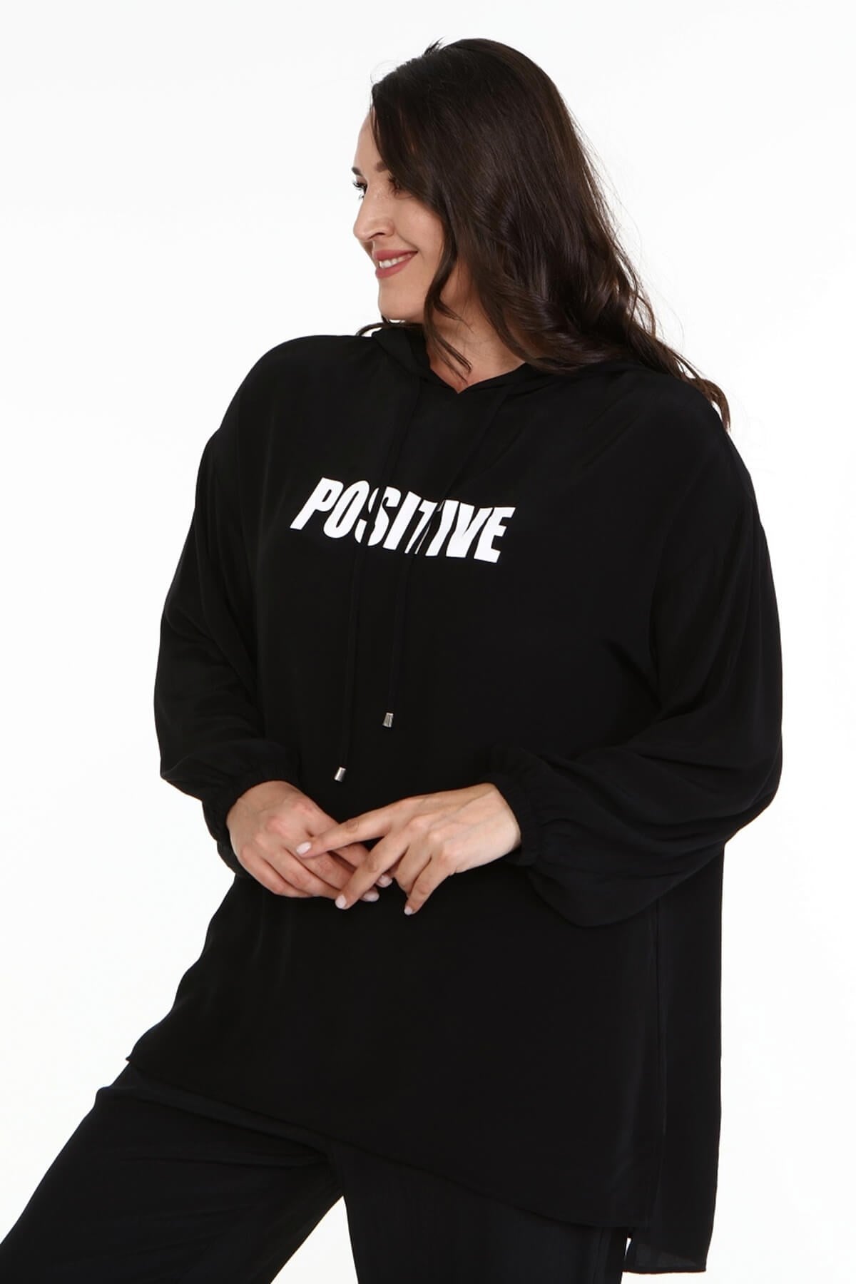 Baskılı Kapüşonlu Sweatshirt