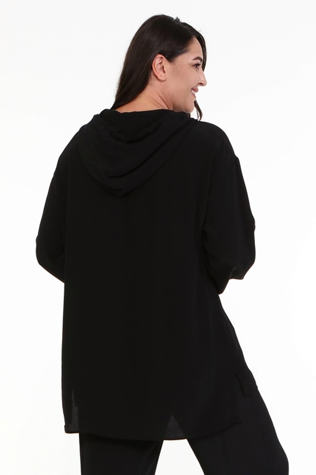 Baskılı Kapüşonlu Sweatshirt