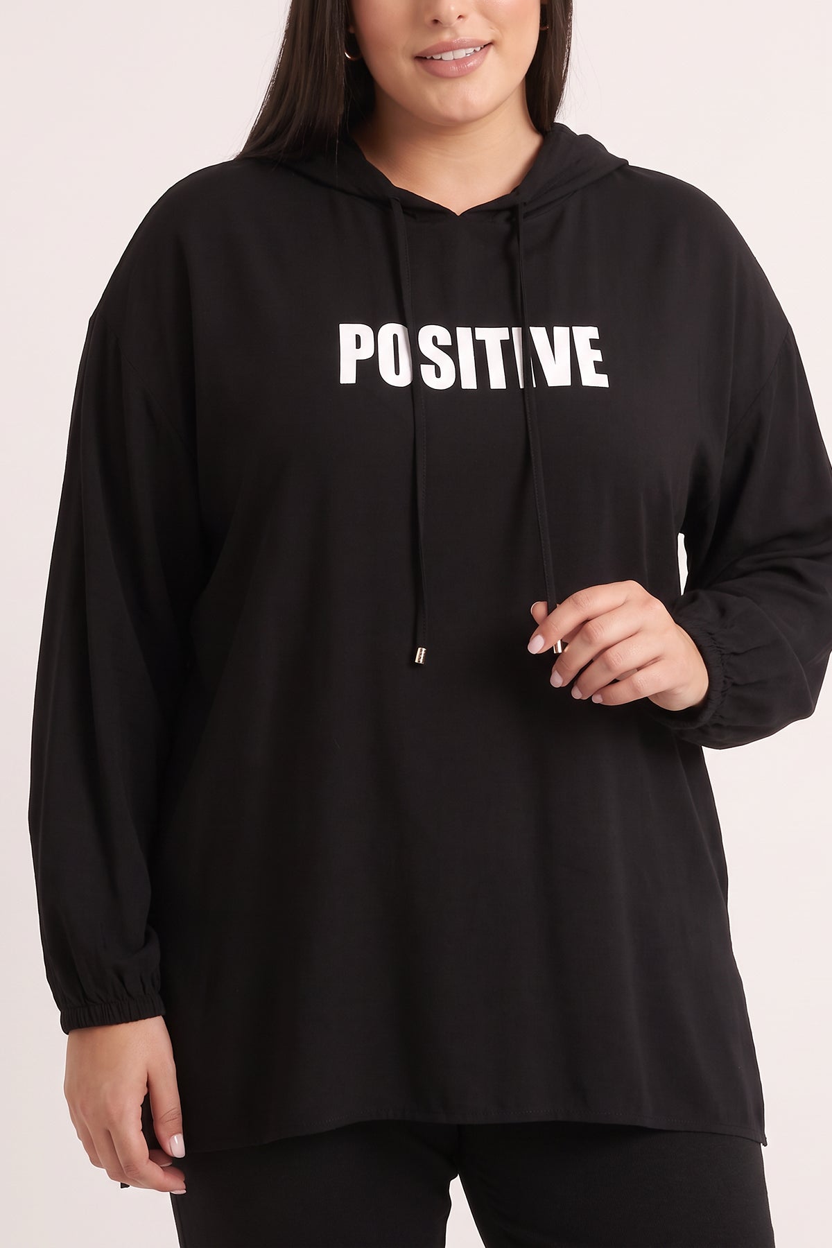 Baskılı Kapüşonlu Sweatshirt