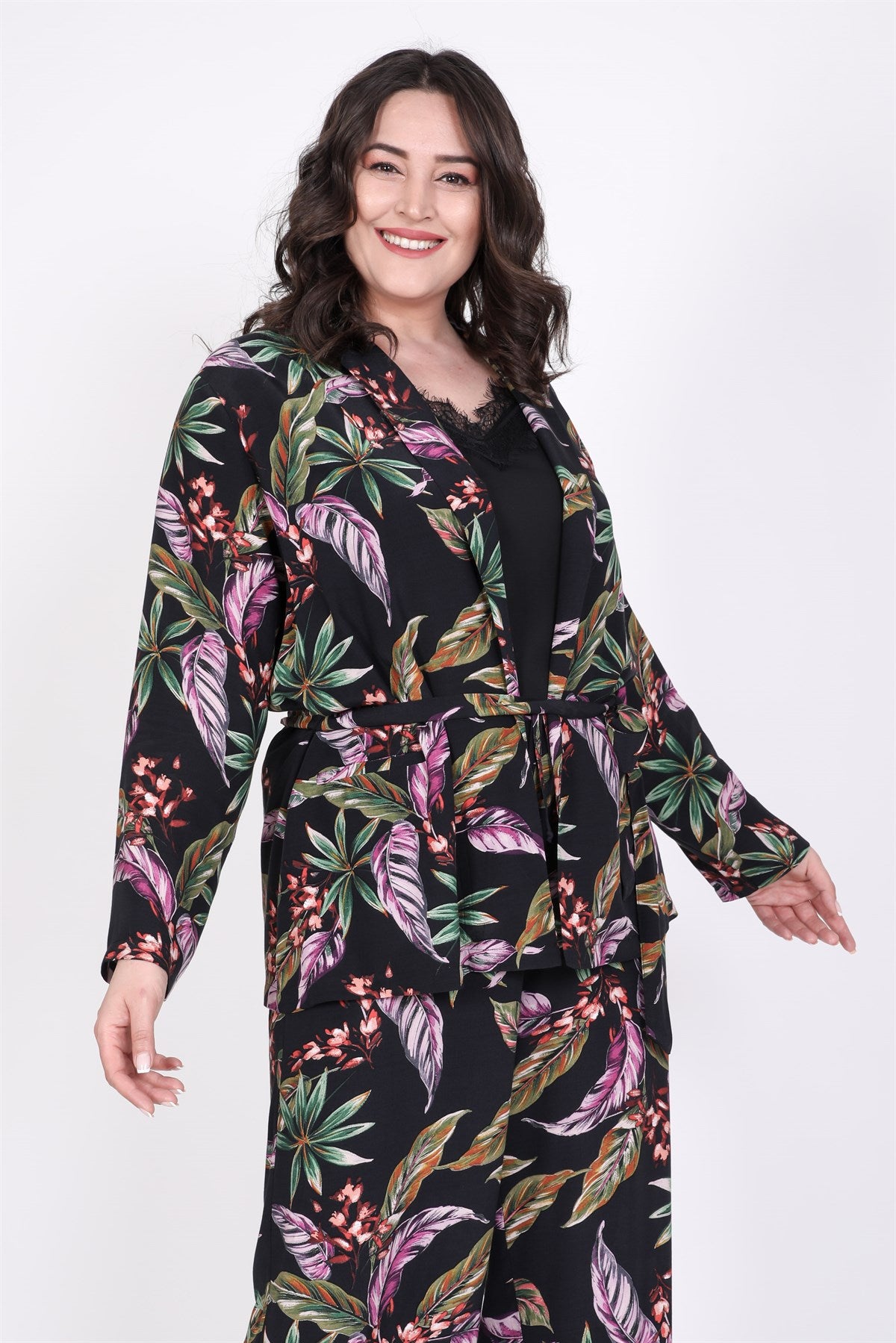 Belden Bağlamalı Astarsız Ceket