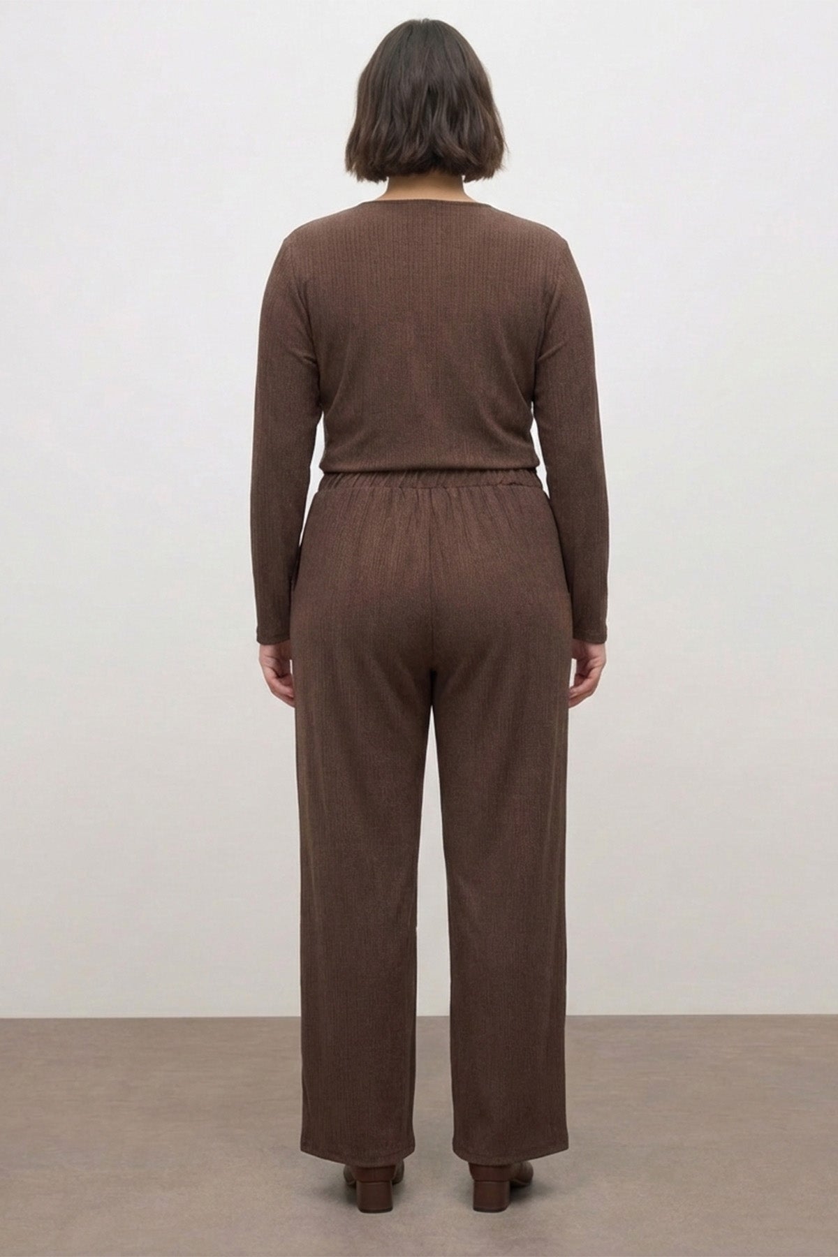 Beli Lastikli Cepli Örme Pantolon