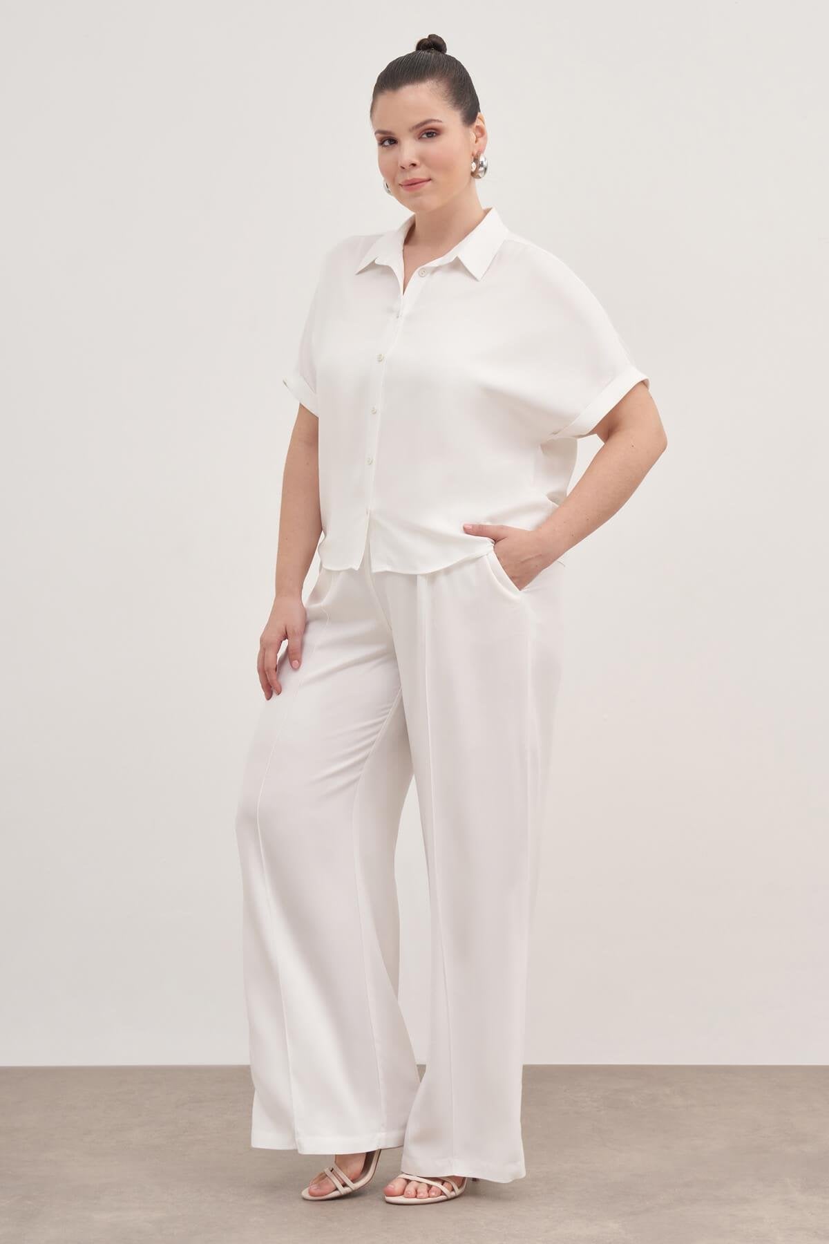 Beli Lastikli Cepli Palazzo Pantolon