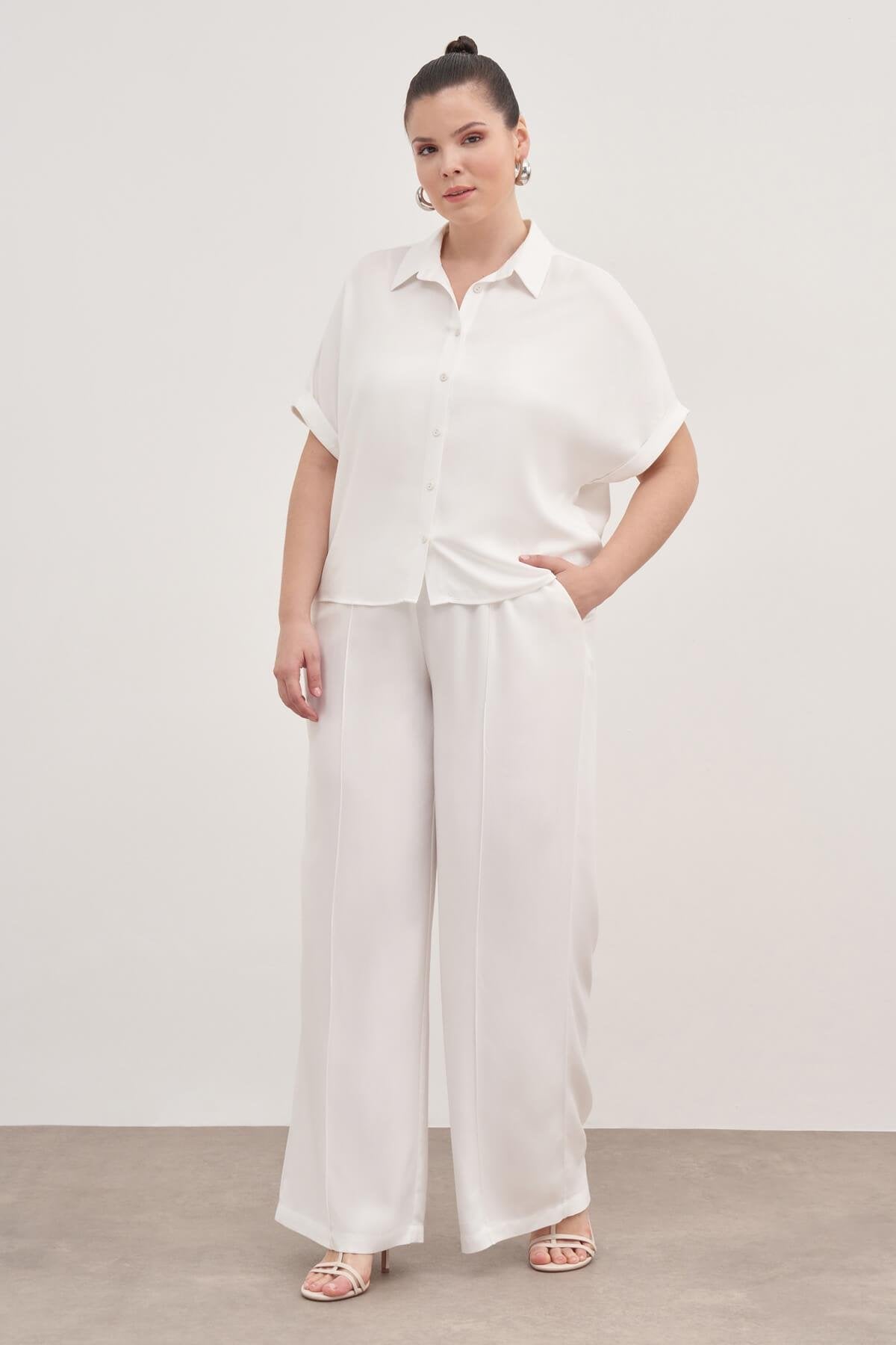 Beli Lastikli Cepli Palazzo Pantolon