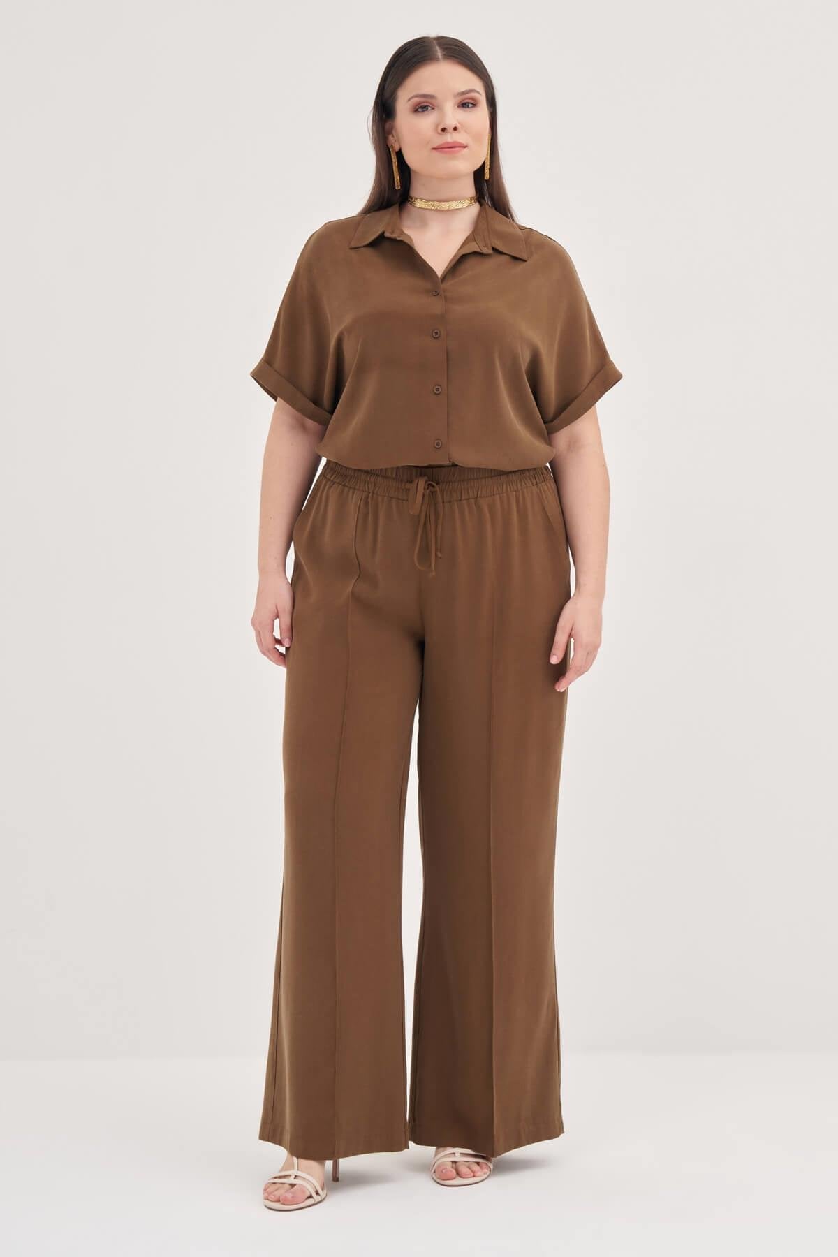 Beli Lastikli Cepli Palazzo Pantolon