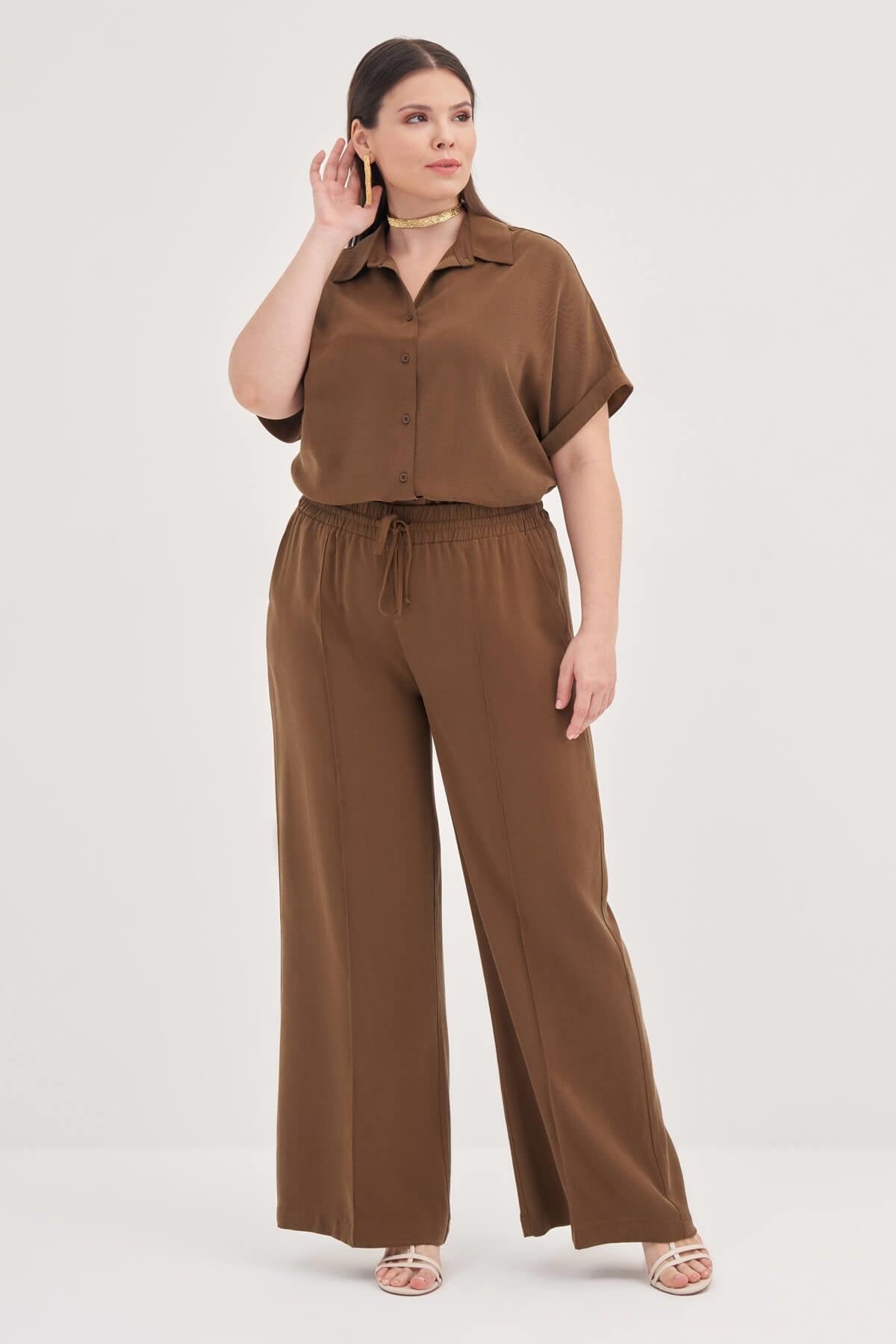 Beli Lastikli Cepli Palazzo Pantolon